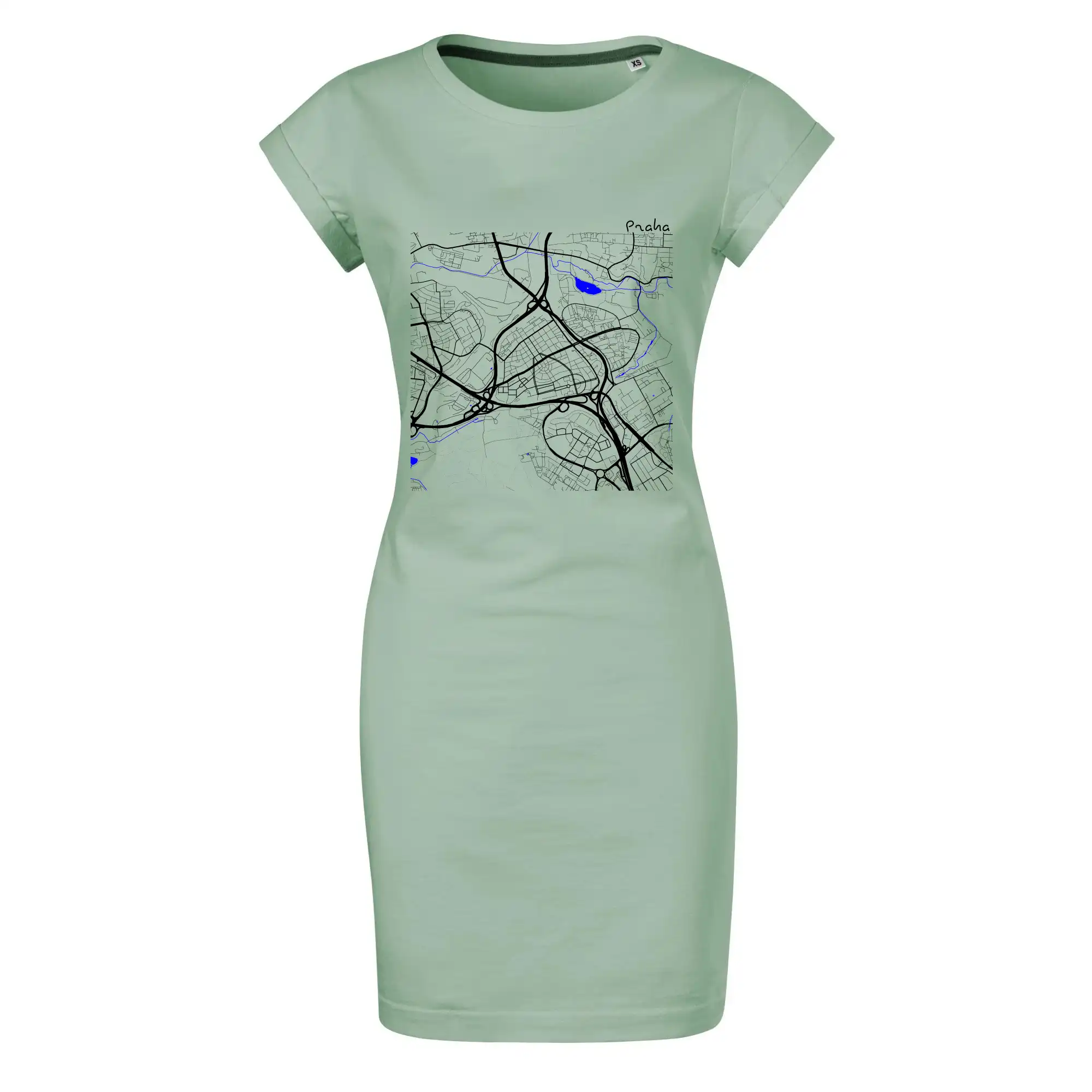 Praha - 14100 mapa s vodními toky