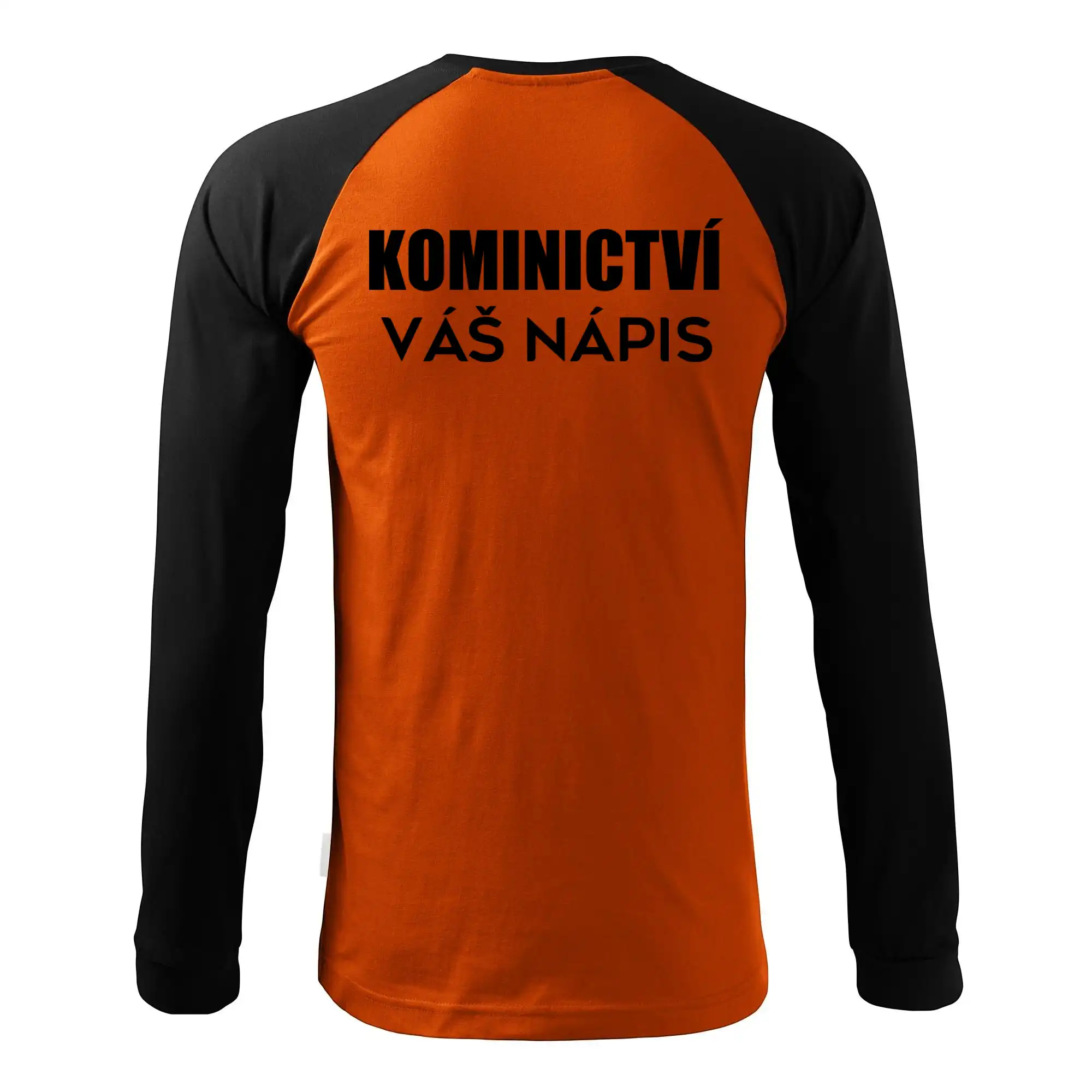 Kominík logo + nápis na zádech