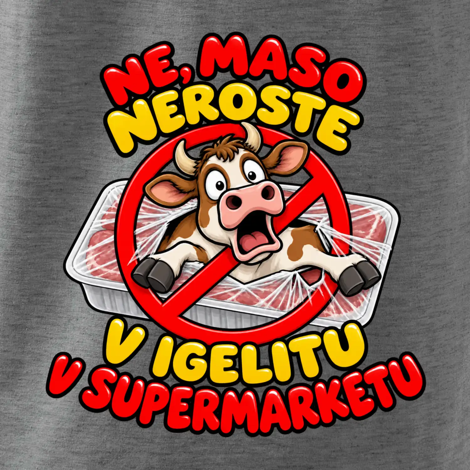 Maso neroste v igelitu v supermarketu