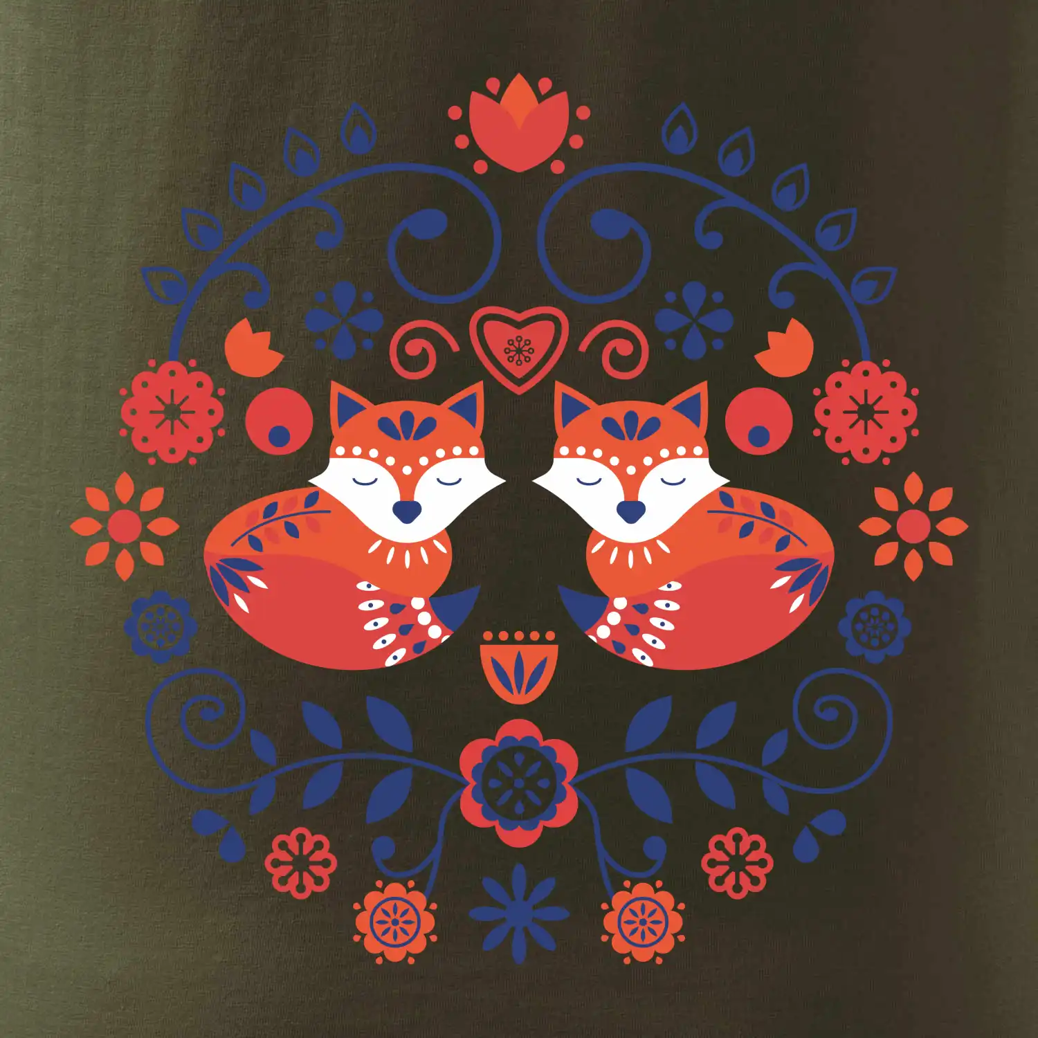 Folklor - dvě lišky