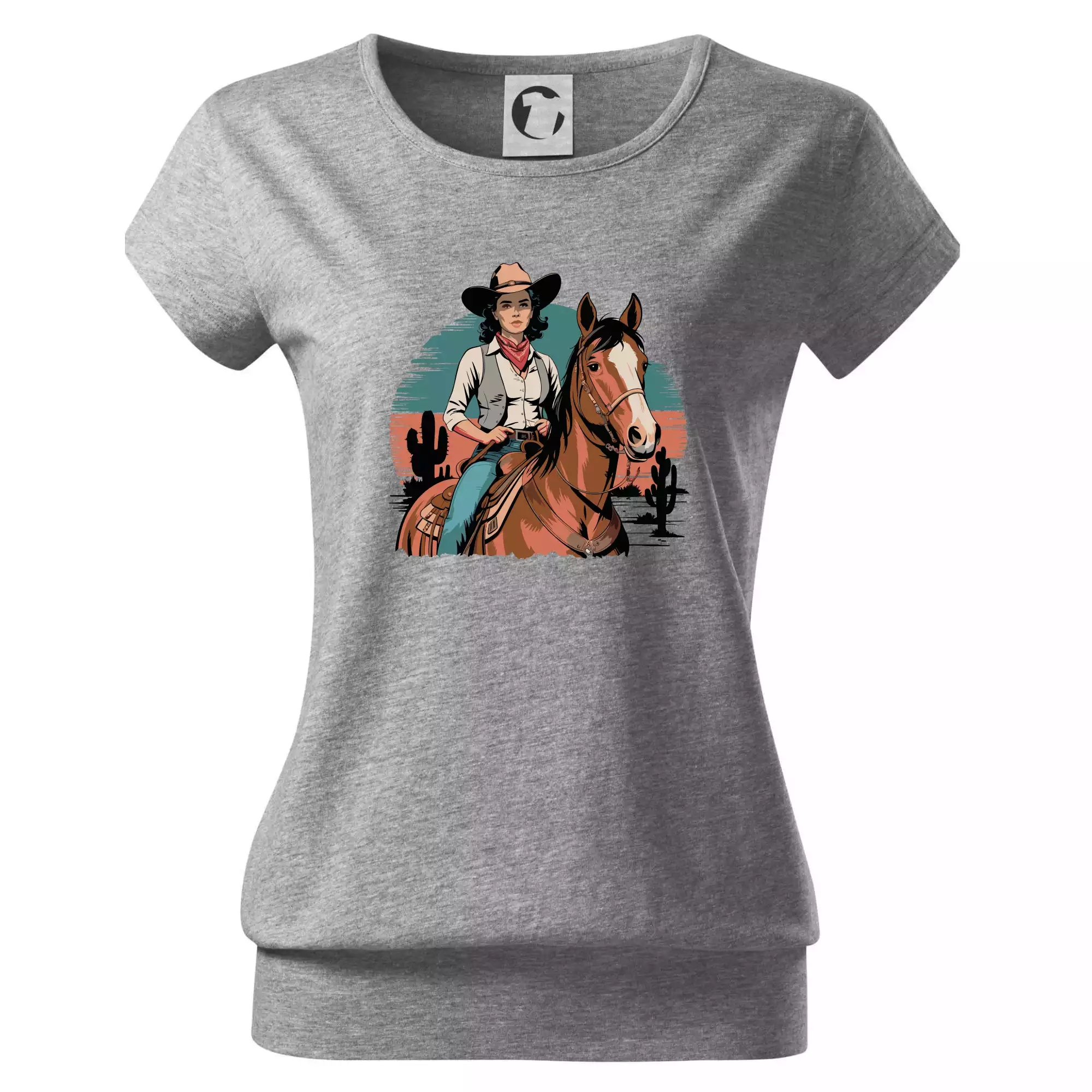 Cowgirl vintage na koni