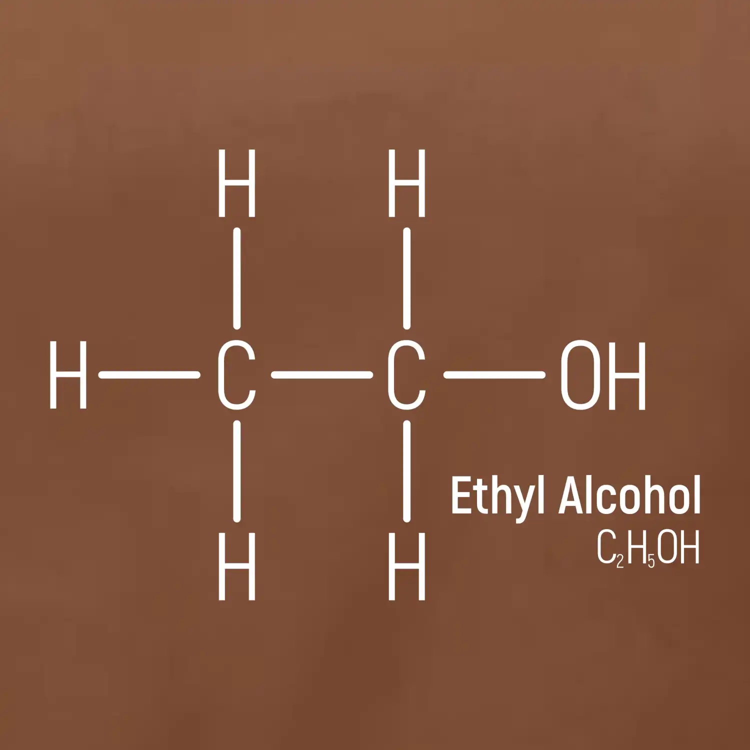 Molekulární struktura Ethanol