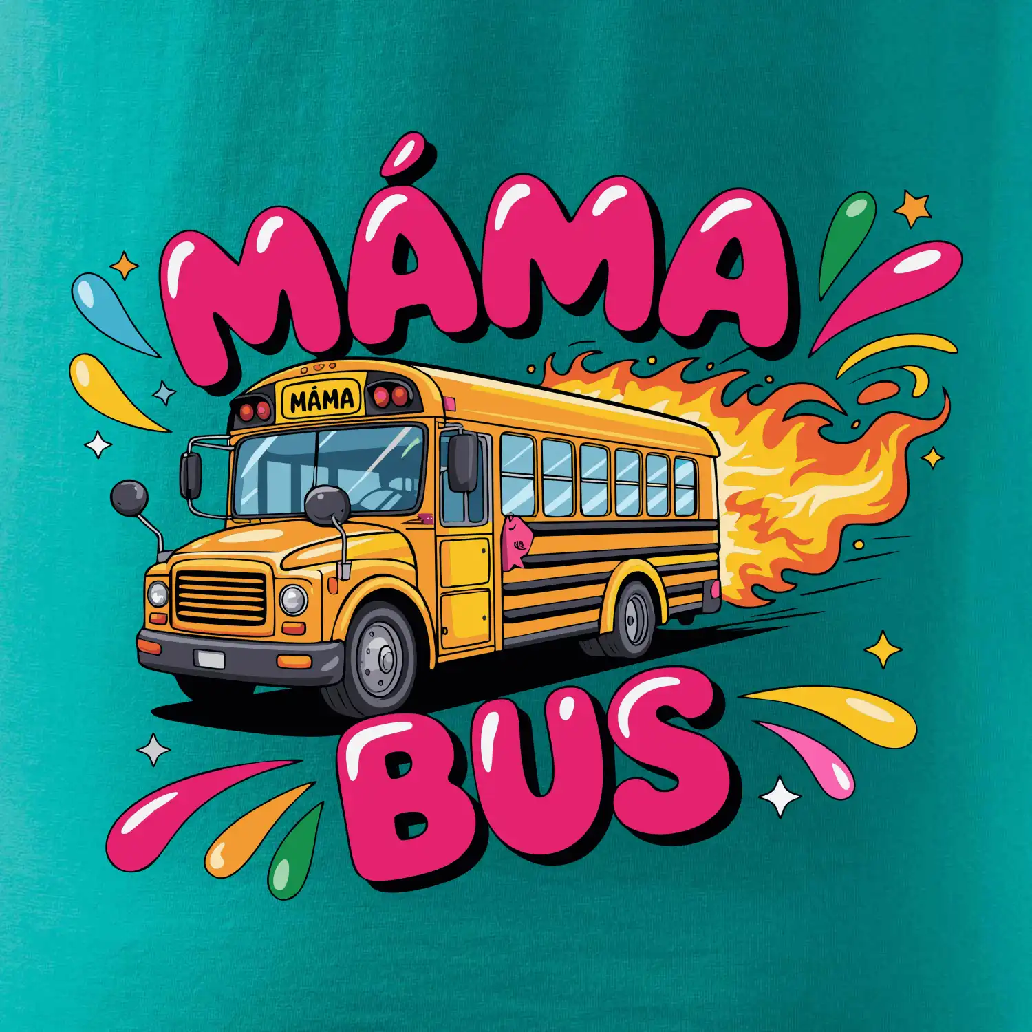 Máma bus - žlutý autobus