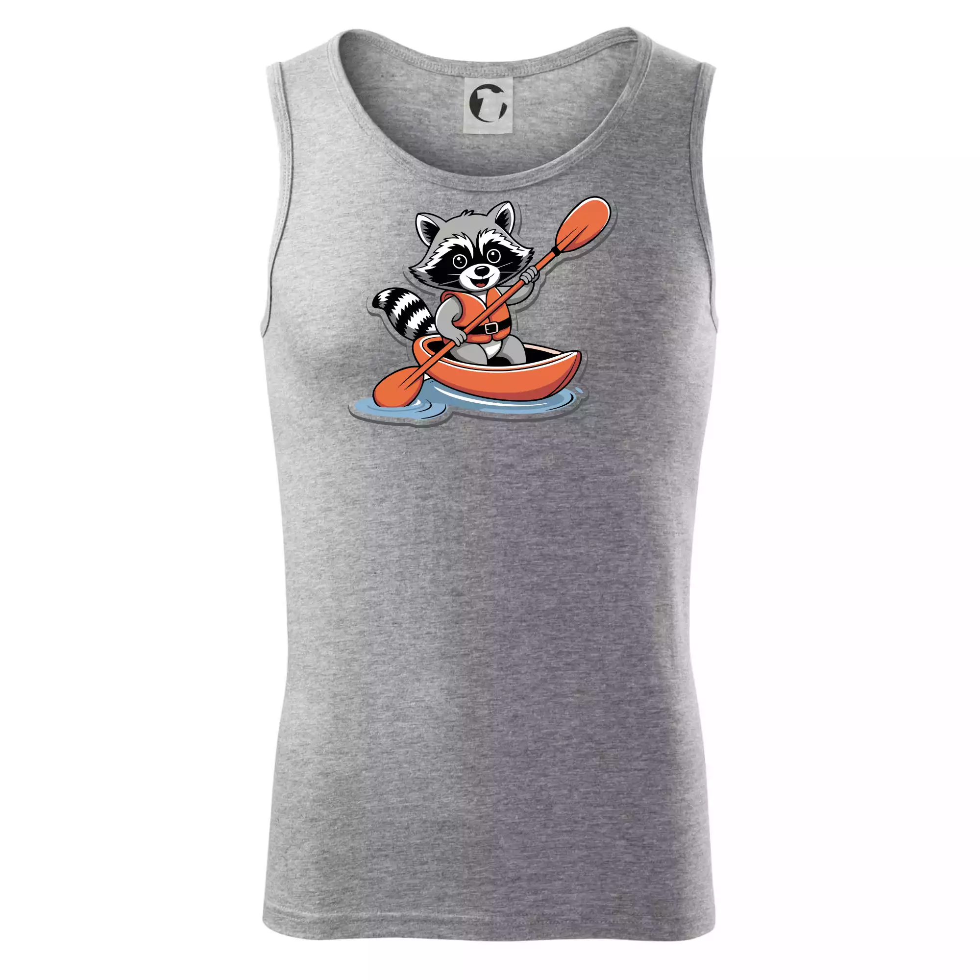 Mýval v kajaku kreslený