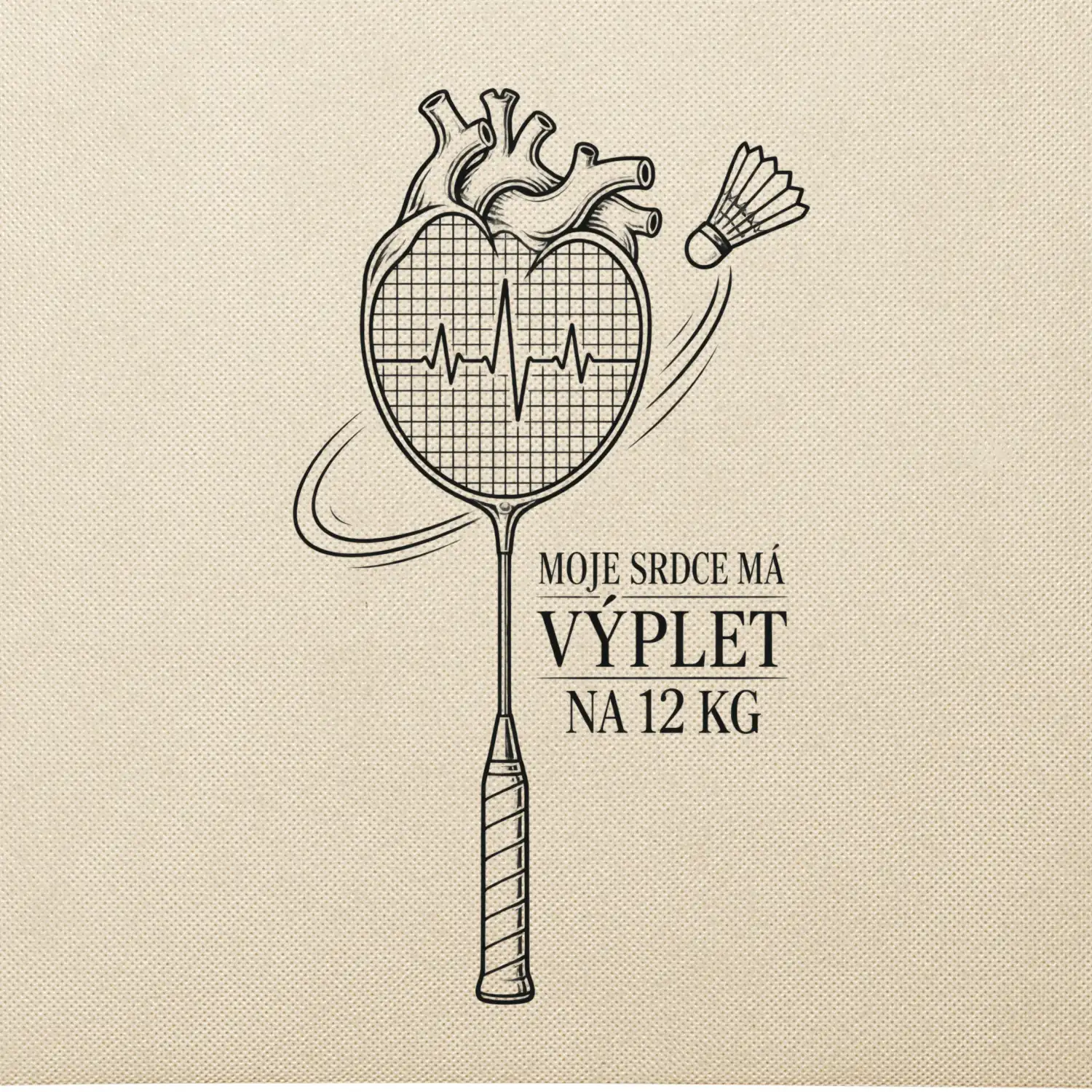Badminton srdce s výpletem
