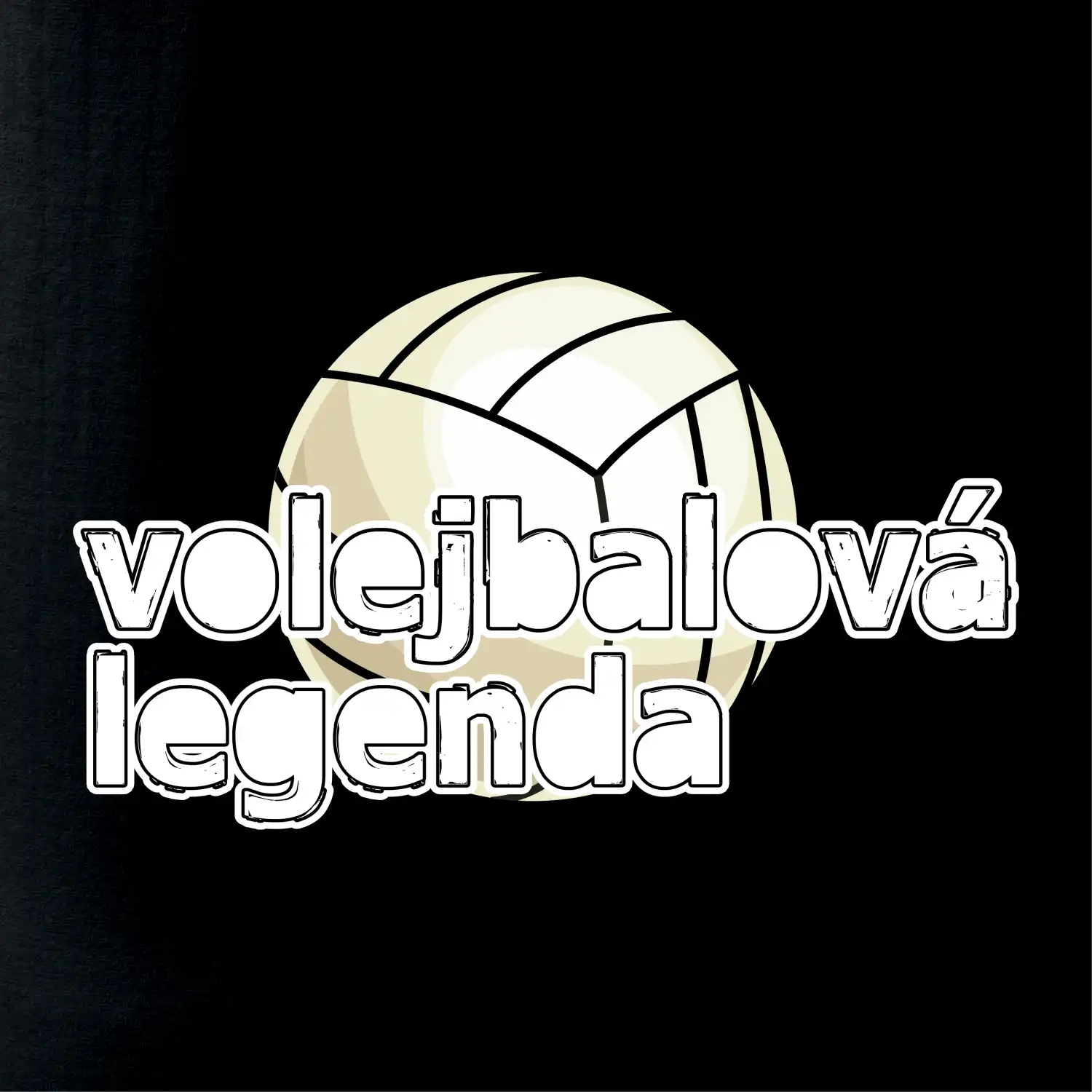 Volejbalová legenda - bílé písmo