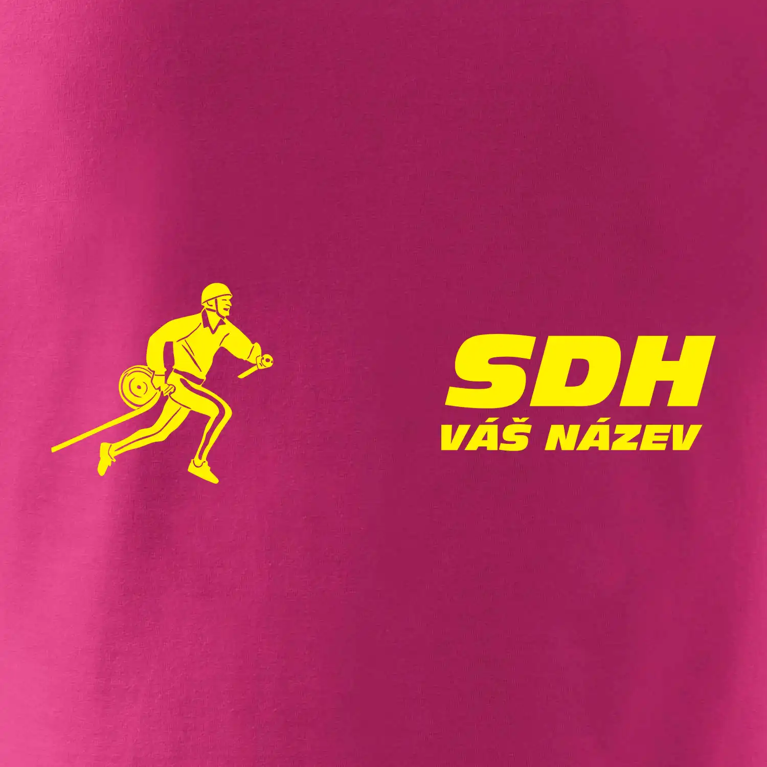 Hasičský sport SDH + váš název ŽLUTÁ