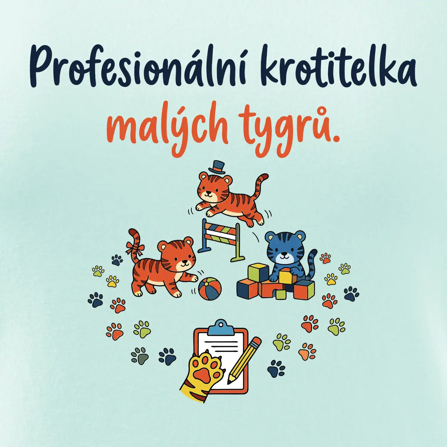 Profesionální krotitelka malých tygrů