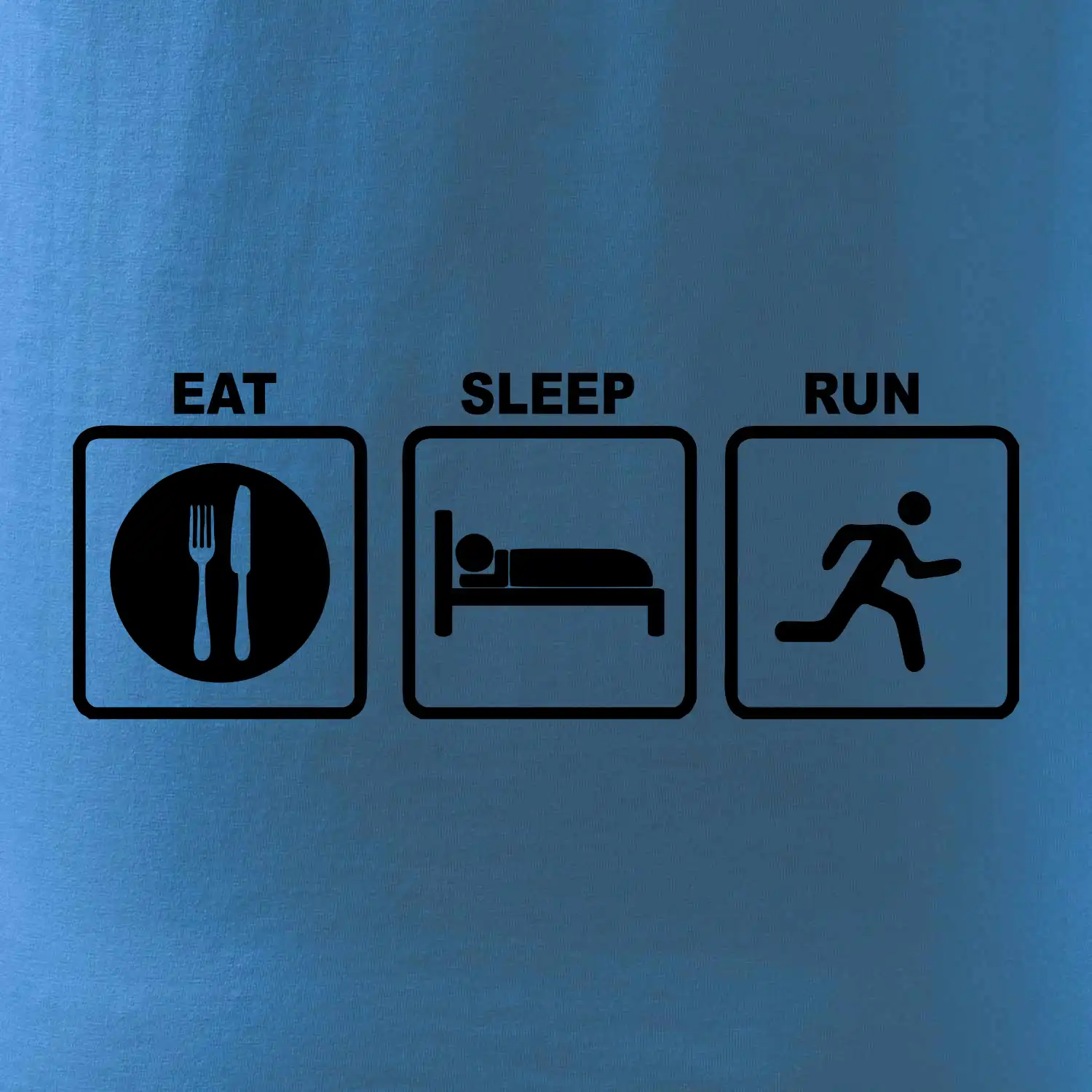 Eat sleep run čtverce