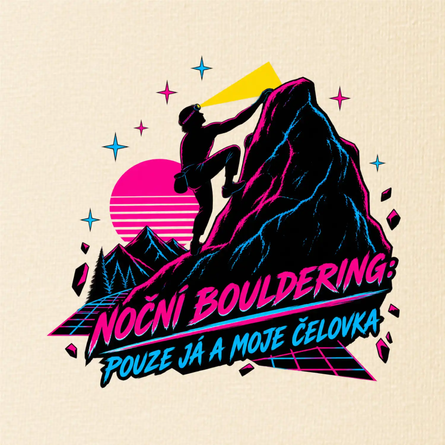 Noční bouldering s čelovkou
