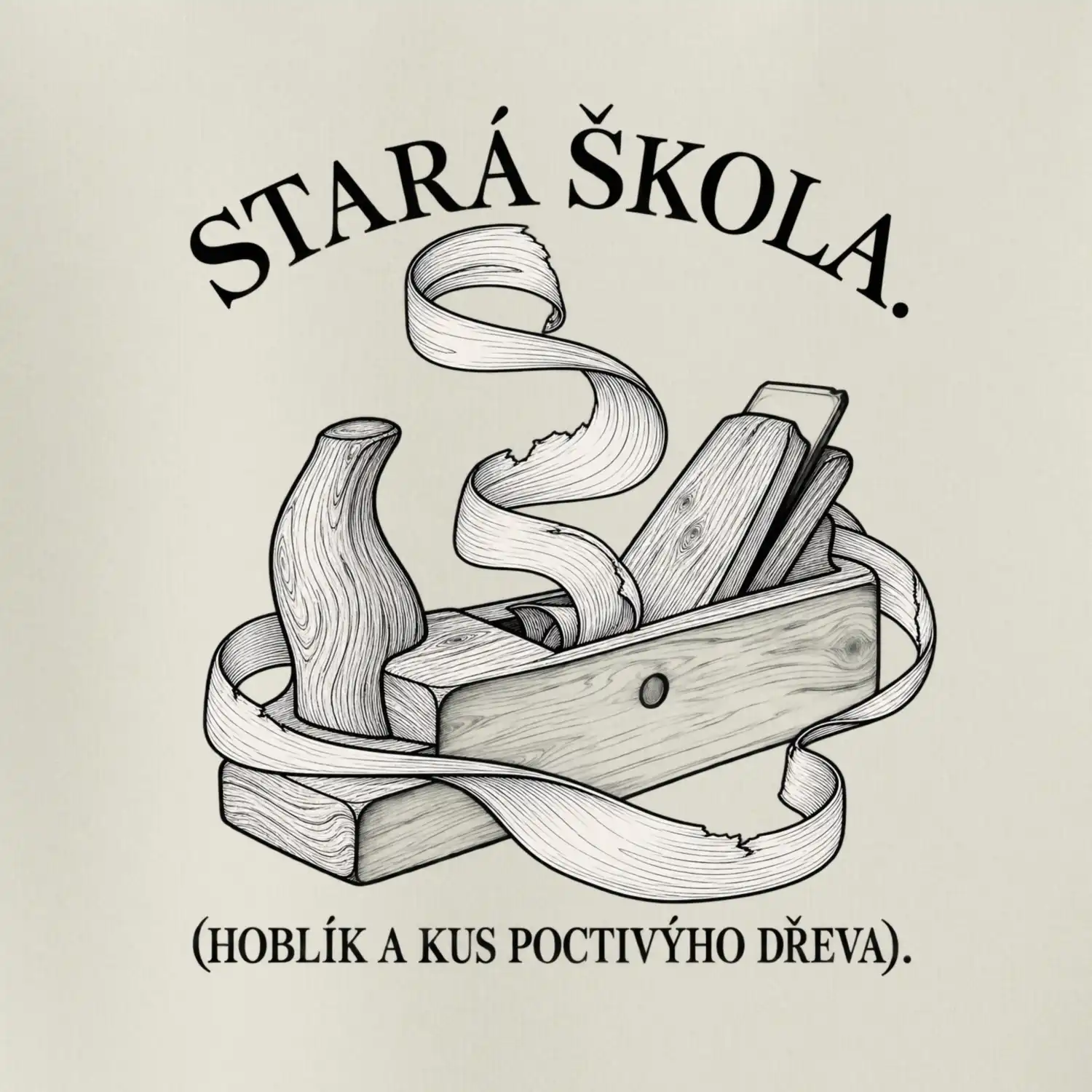 Stará škola hoblík a kus poctivýho dřeva