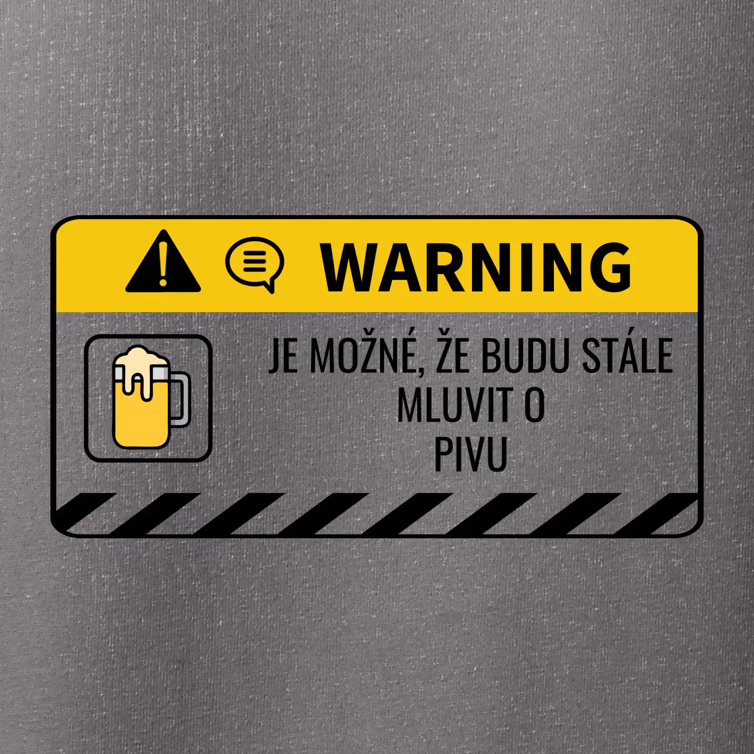 Warning mluvení - pivo