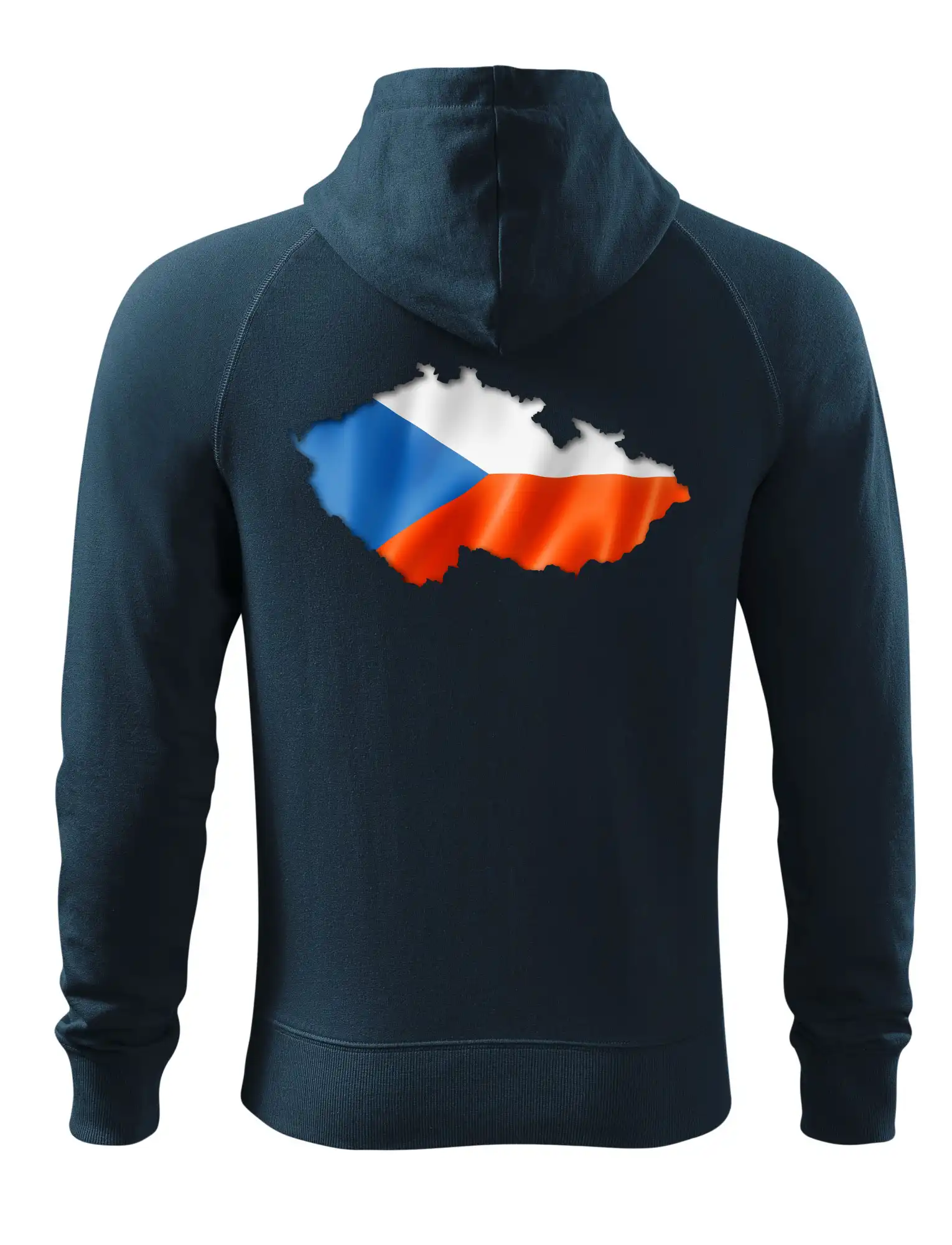 Česká vlajka v obrysu republiky