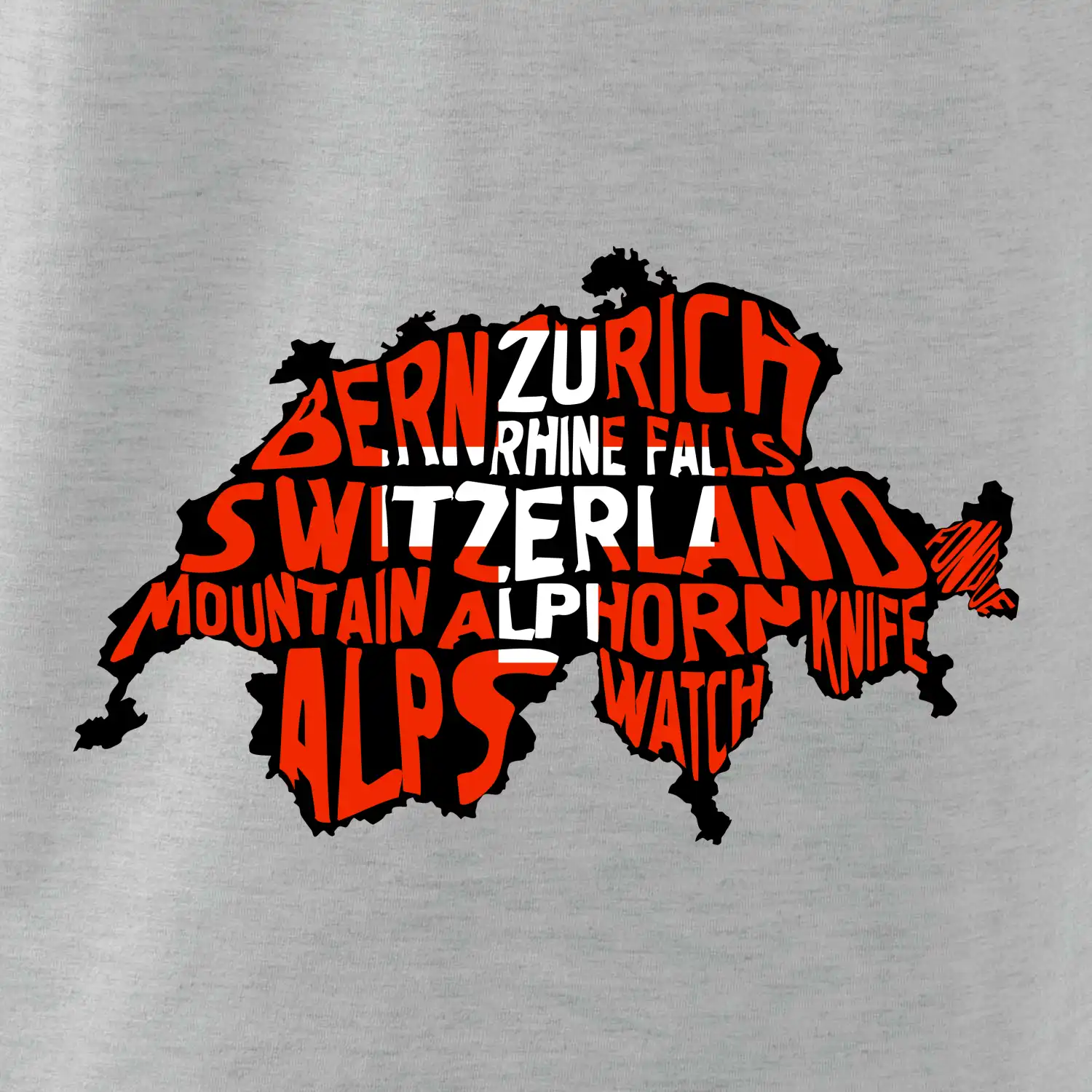 Mapy - názvy měst - Švýcarsko