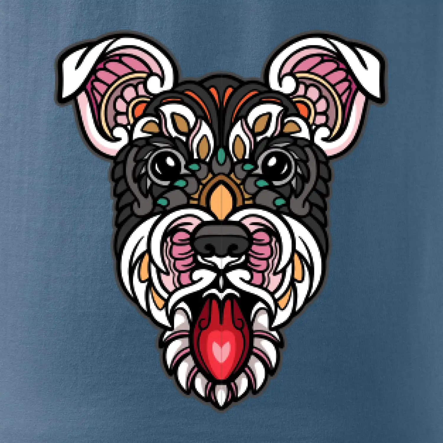 Knírač hlava barevná