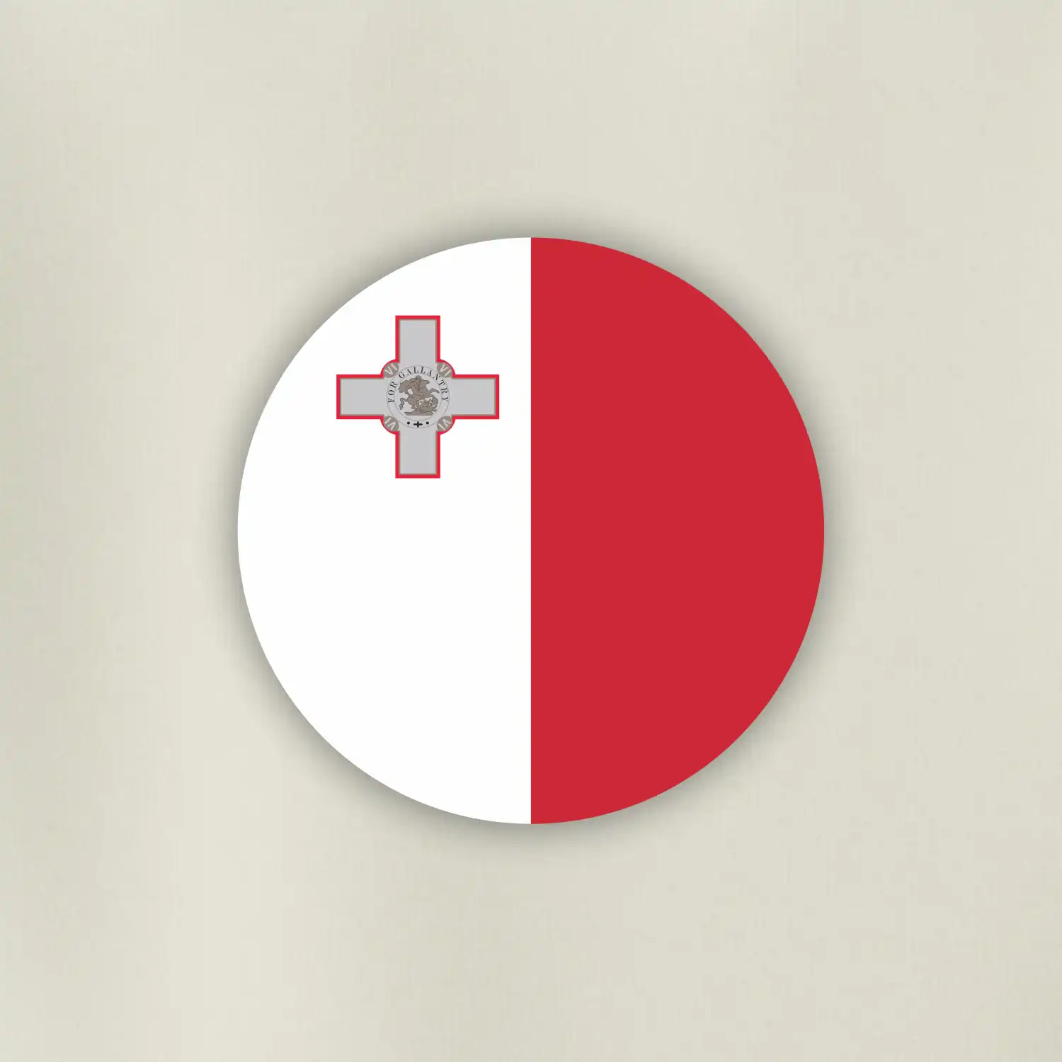 Vlajka Malta kulatá velká