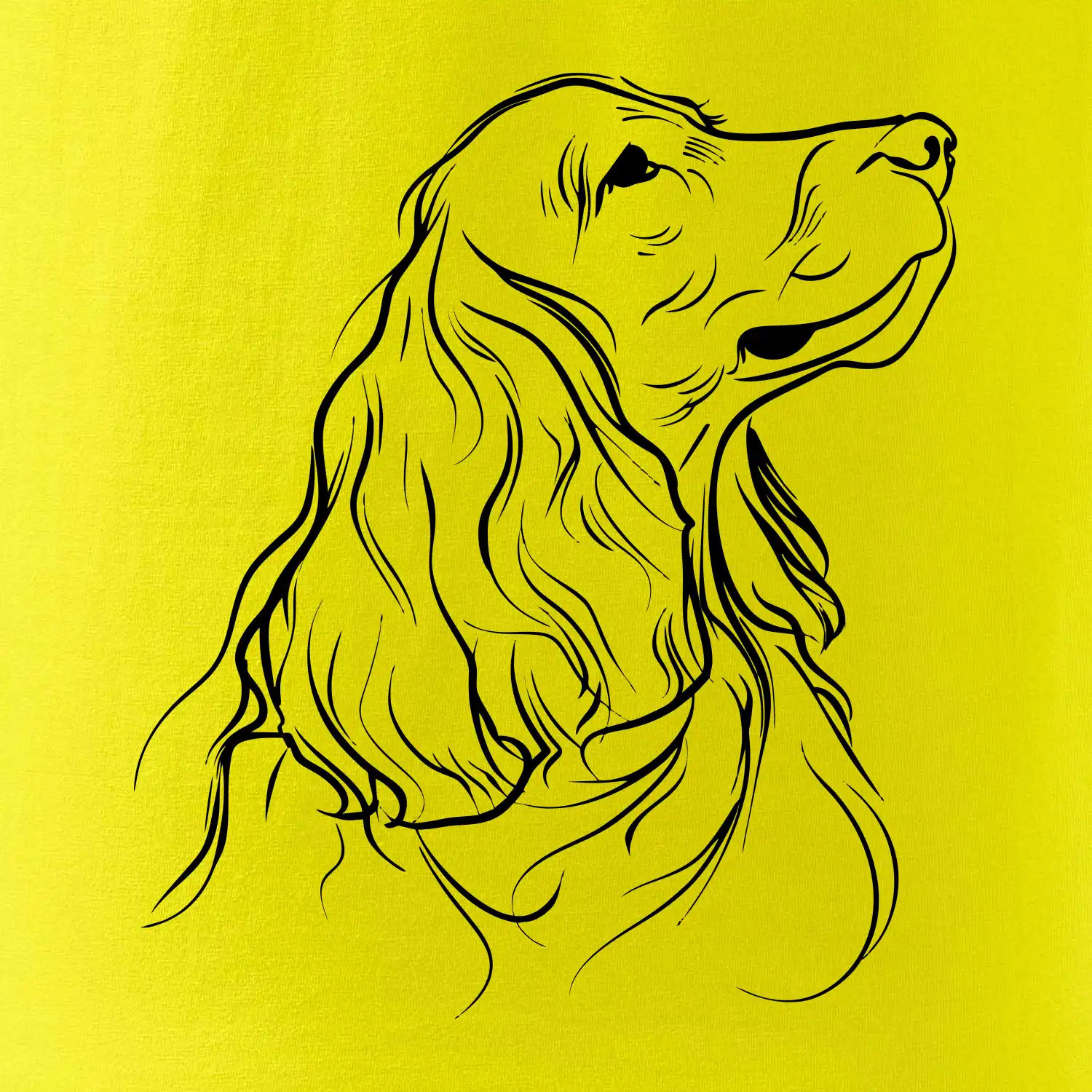 Anglický kokršpaněl černá kresba