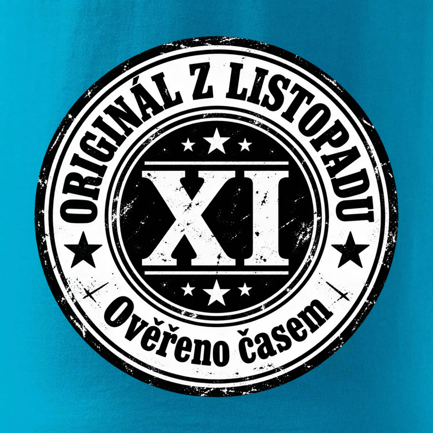 Originál z listopadu černobílá pečeť XI