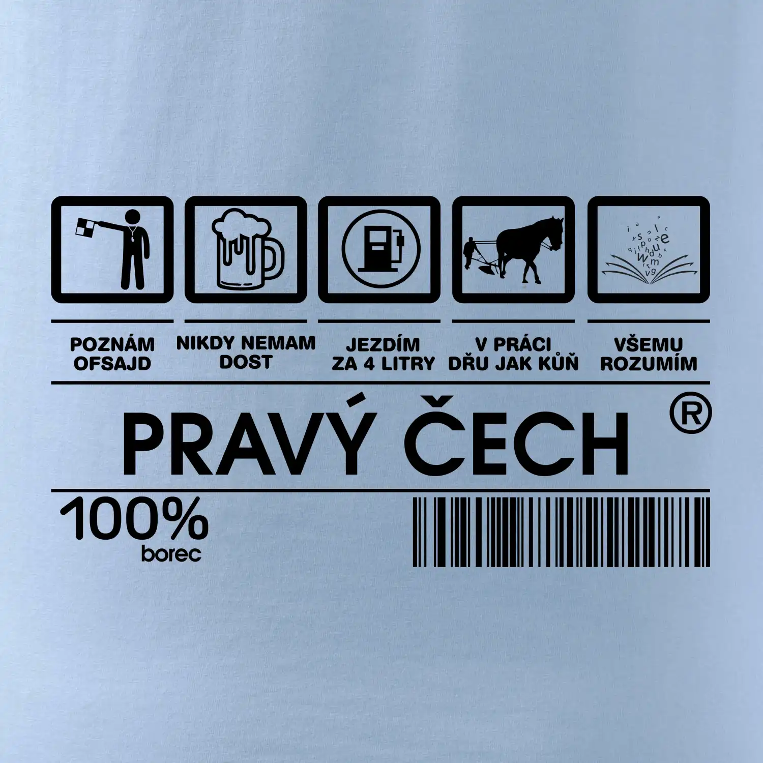 Čárový kód  - Pravý Čech