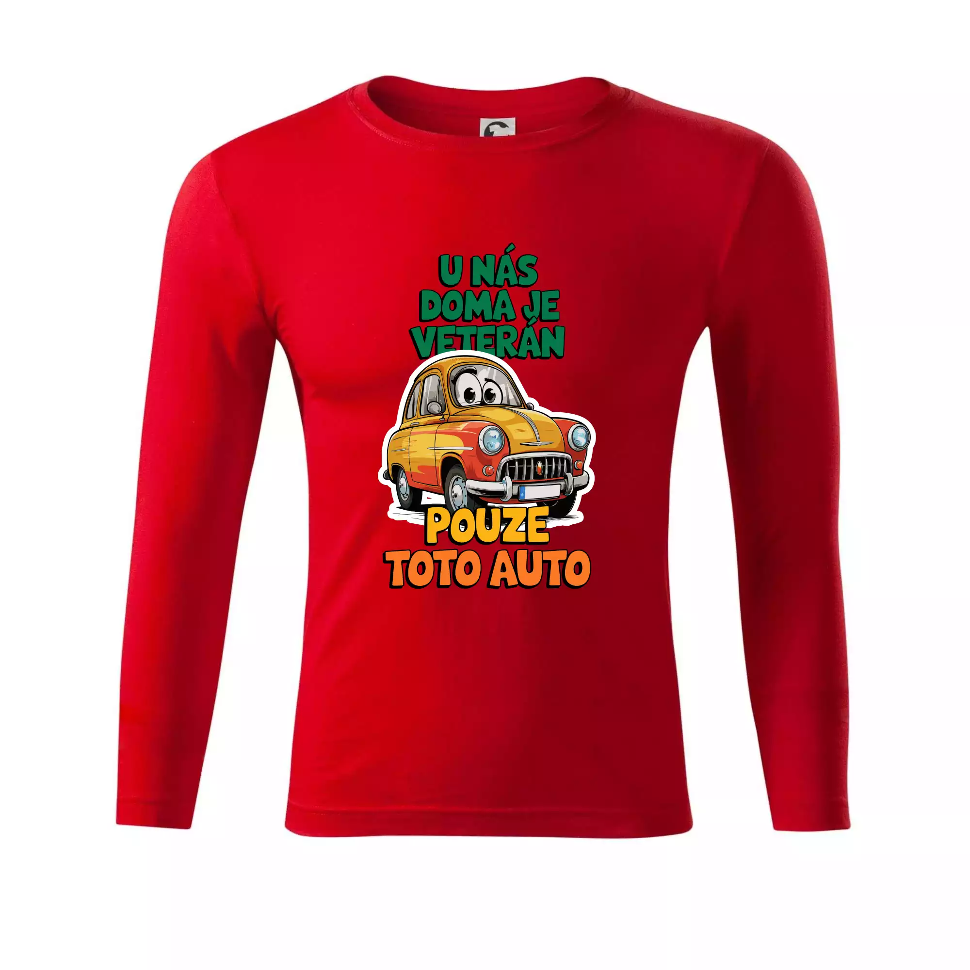 U nás doma je veterán pouze toto auto barevný nápis