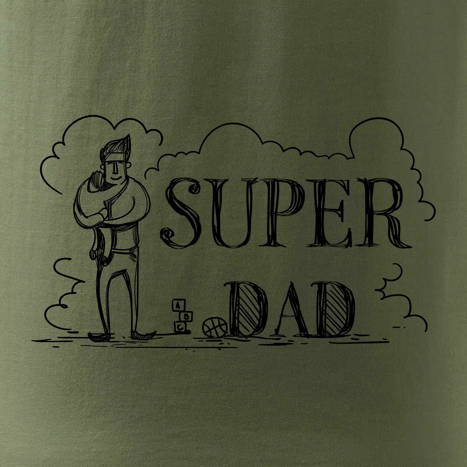 Kreslený nápis super dad