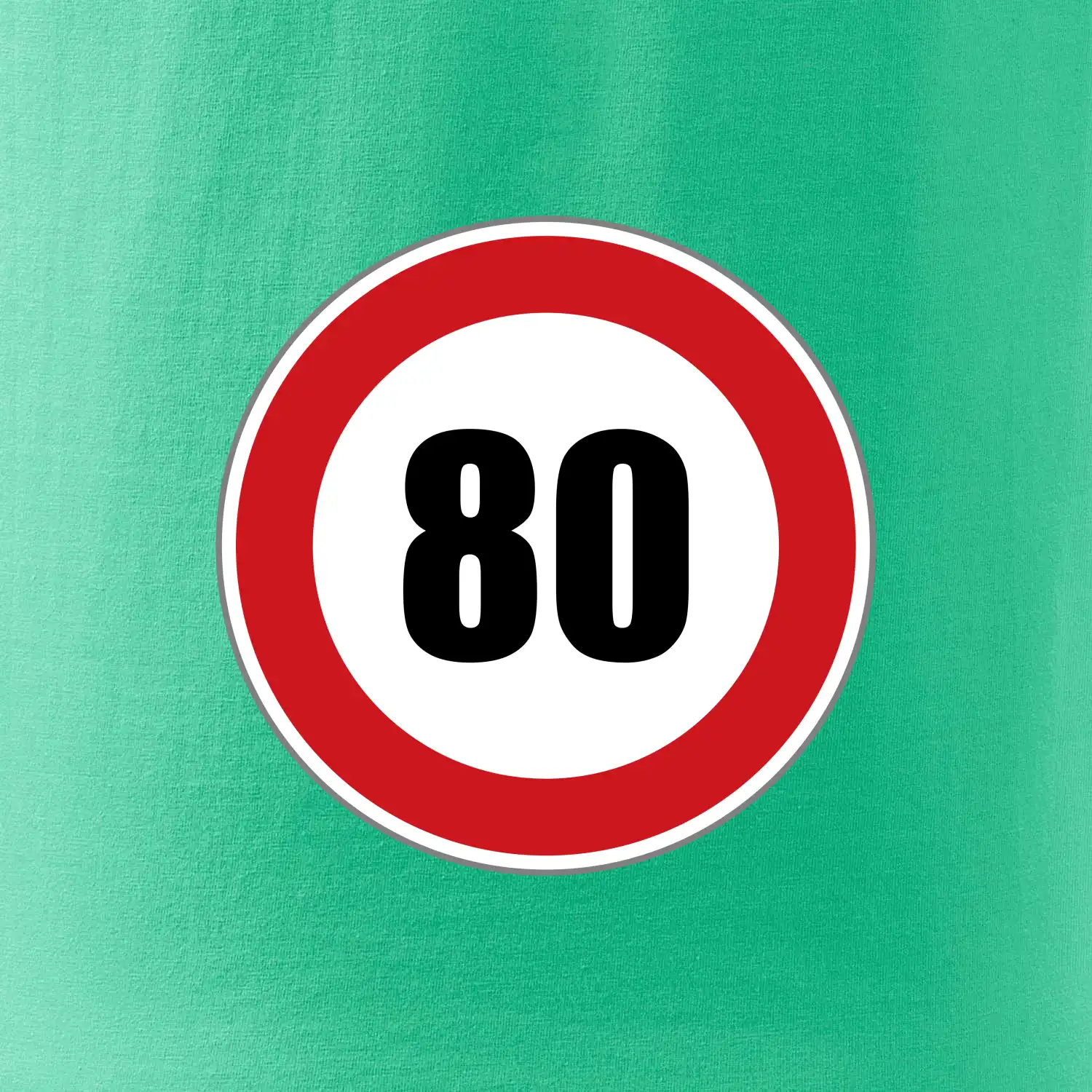 Dopravní značka - omezení rychlosti 80