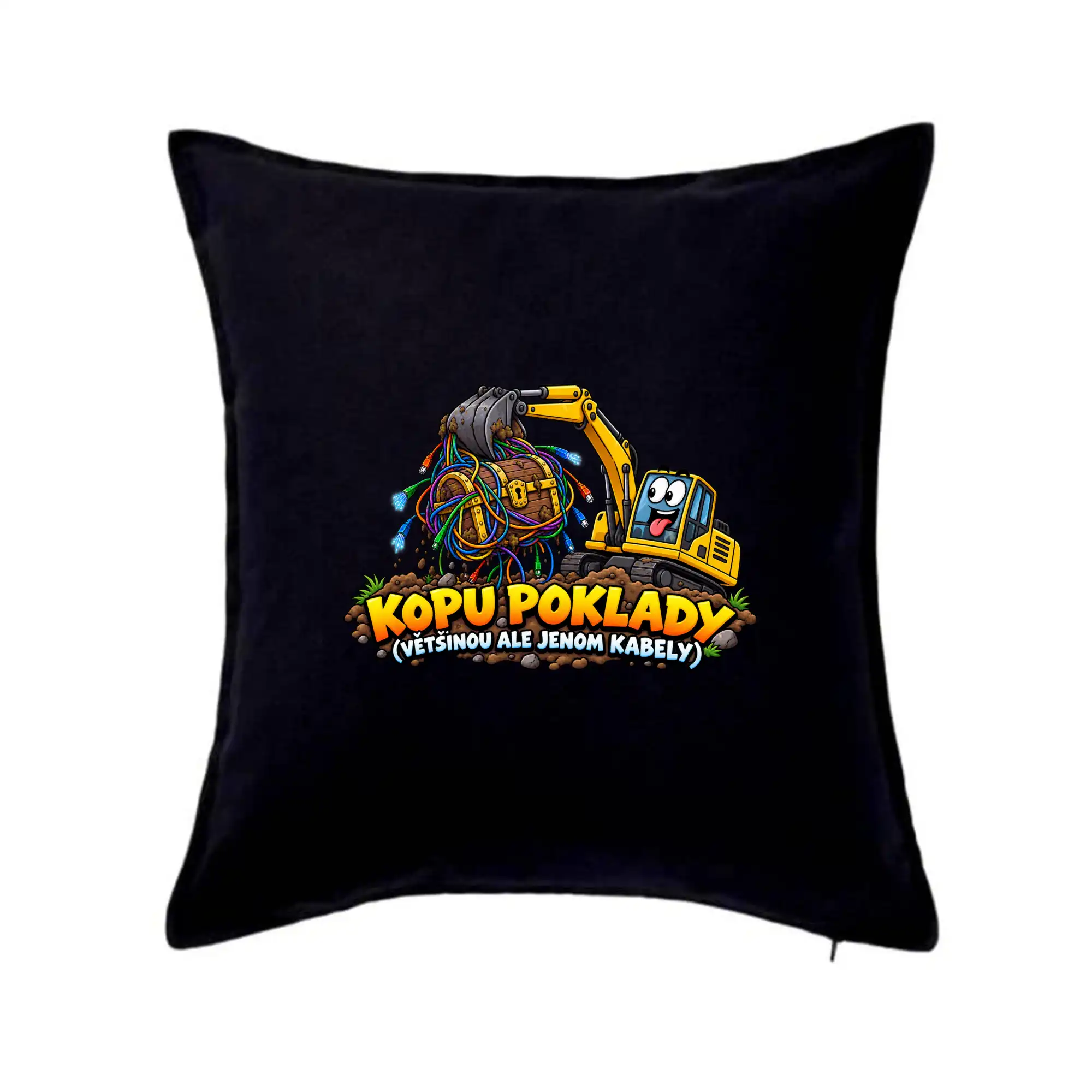 Bagrista kope poklady a kabely