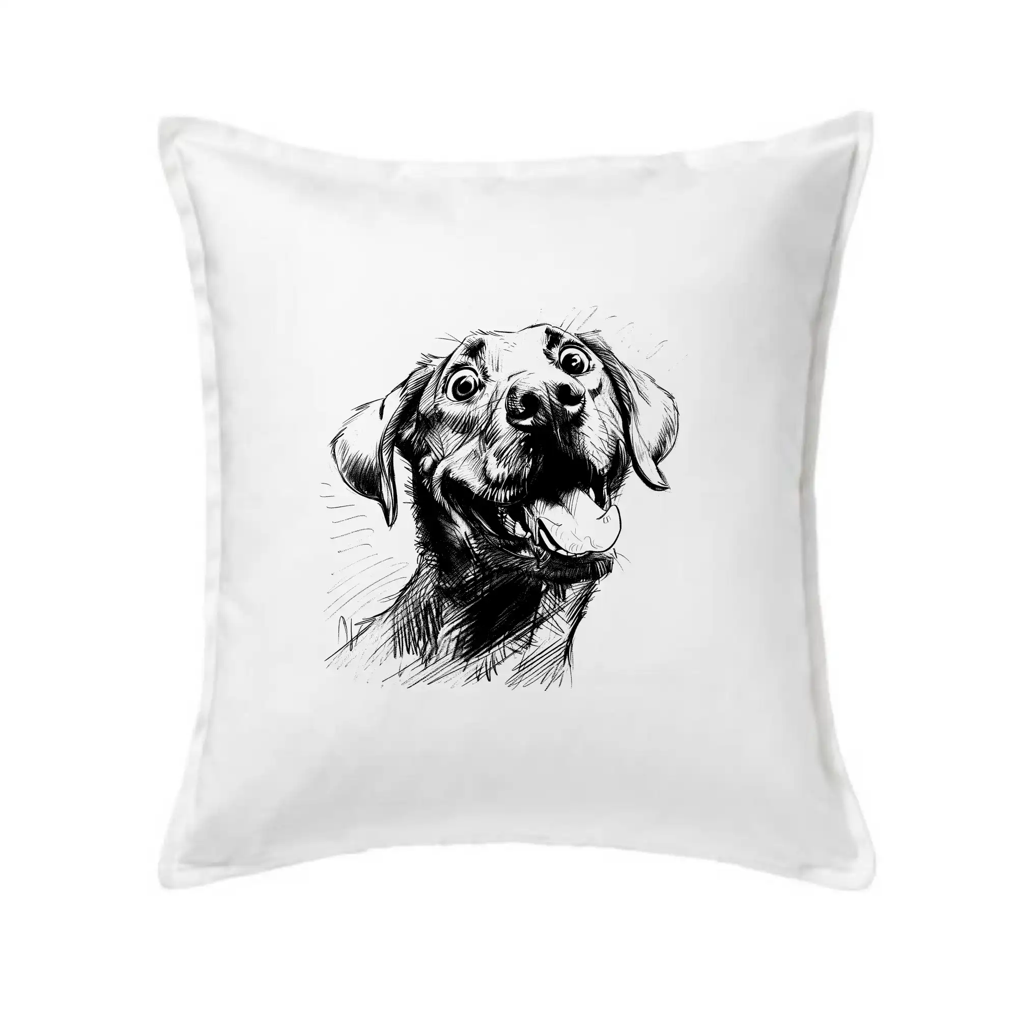 Černobílá karikatura Labrador světlý