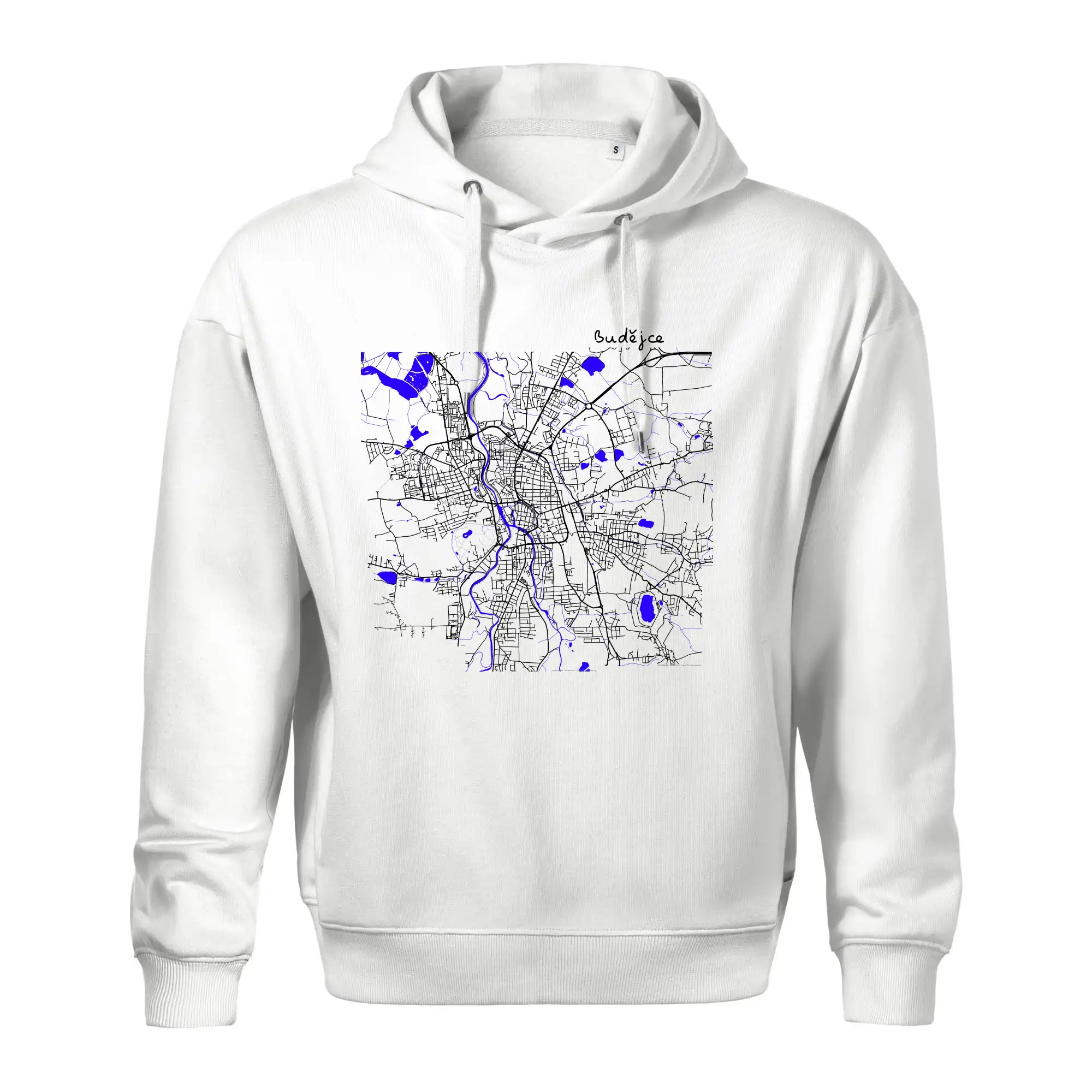 Budějce  - Mapa s vodními toky