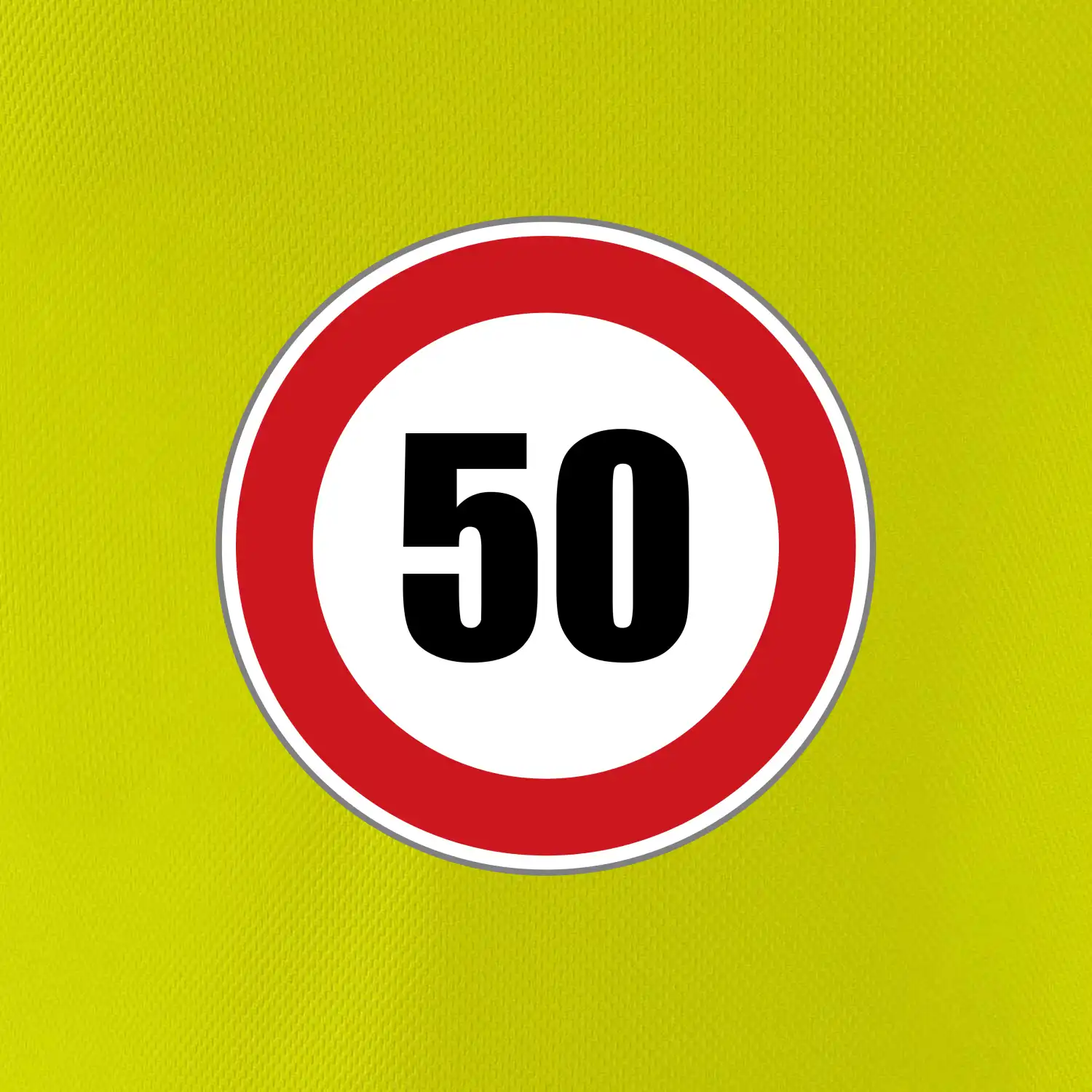 Dopravní značka - omezení rychlosti 50