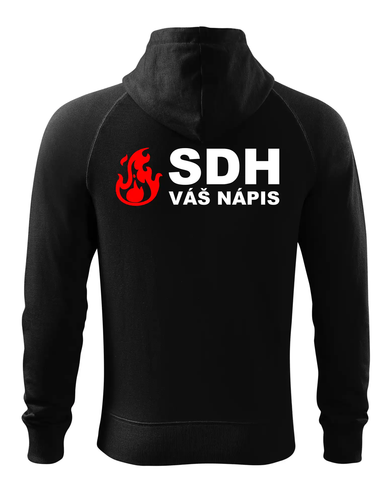 SDH nápis (oheň, název sboru - vlastní nápis)