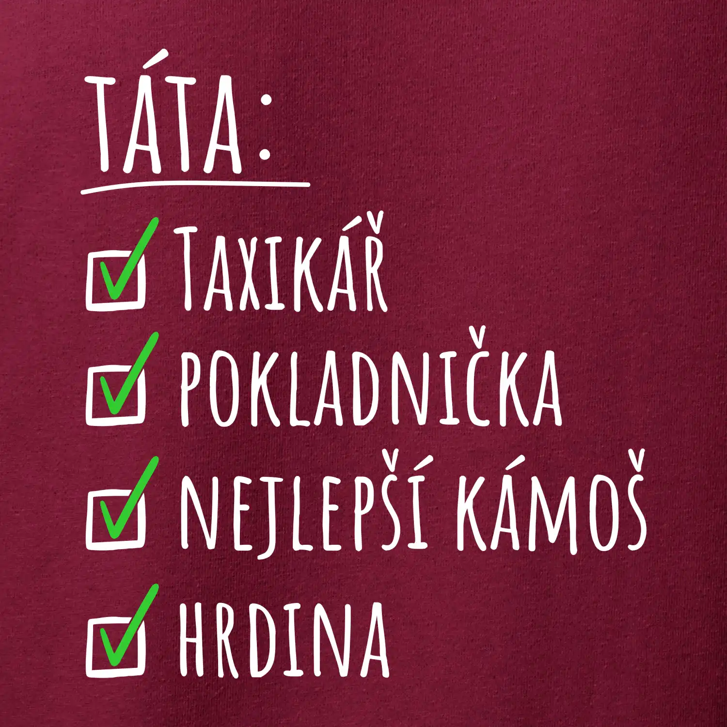 Táta - check list