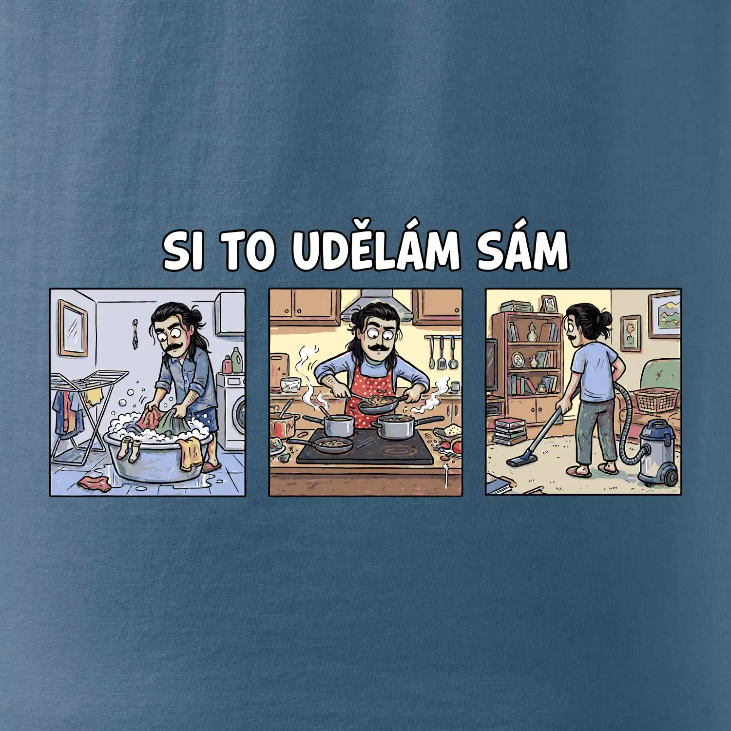 Si to udělám sám - dlouhé vlasy a knír