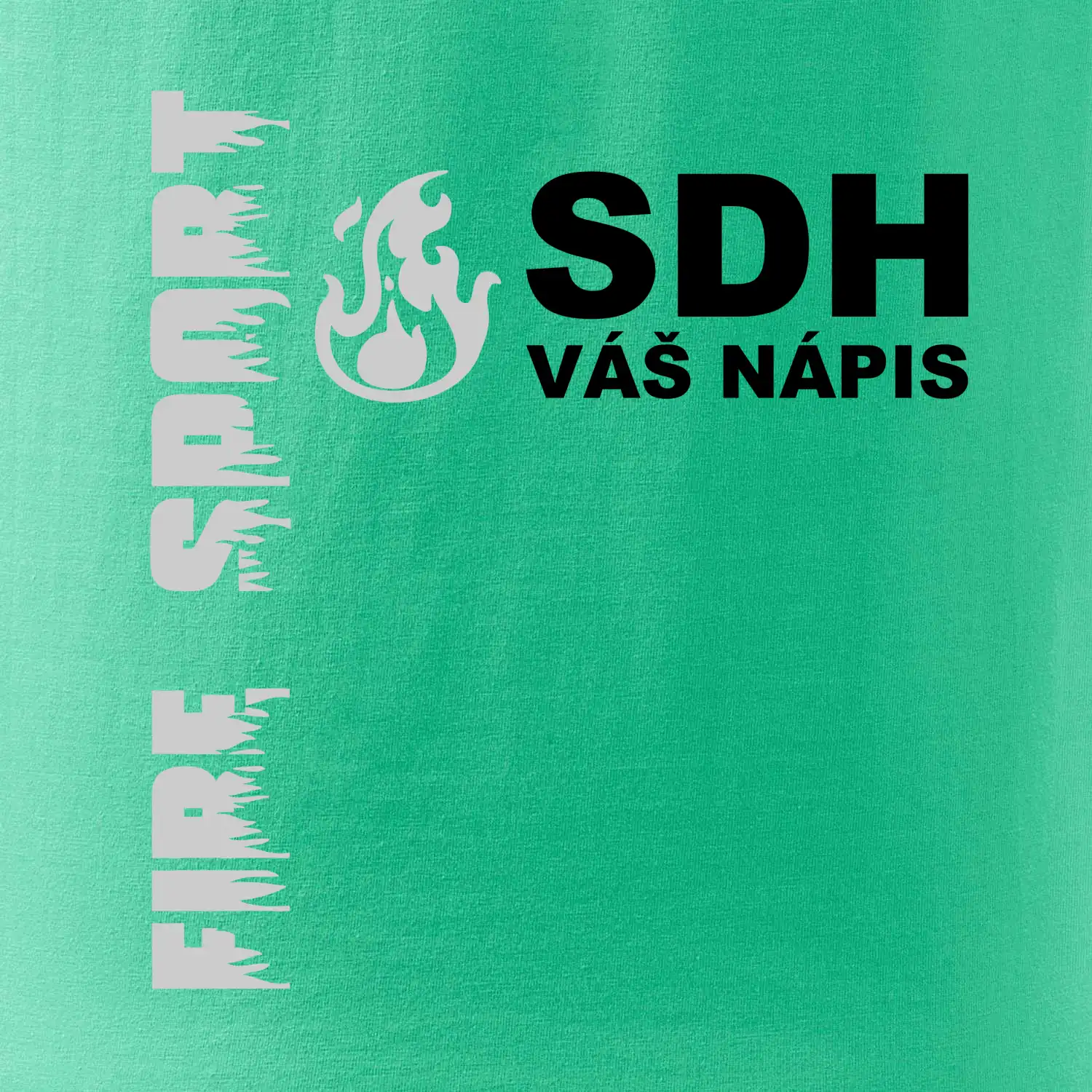SDH REFLEXNÍ nápis (oheň, firesport, název sboru - vlastní nápis)