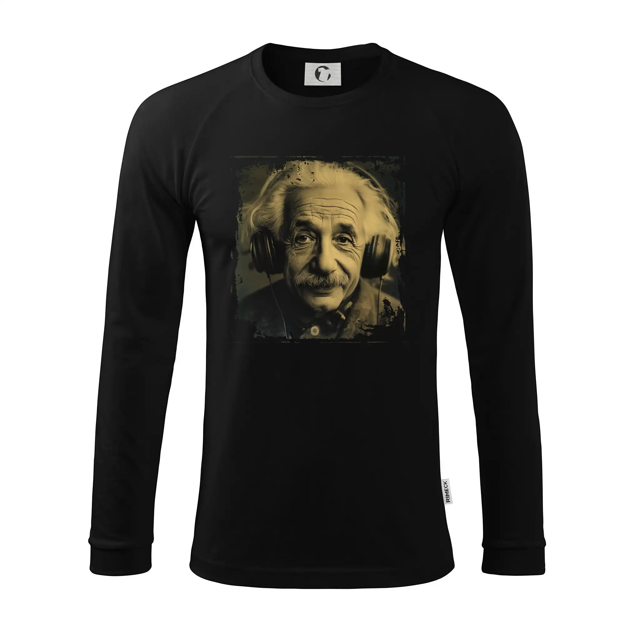 Albert se sluchátky