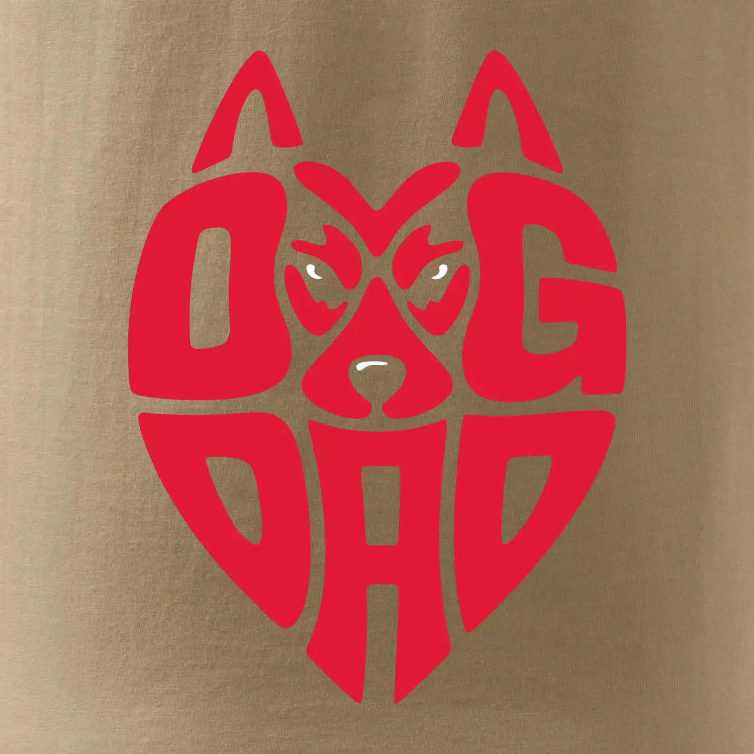 Dog dad nápis v hlavě