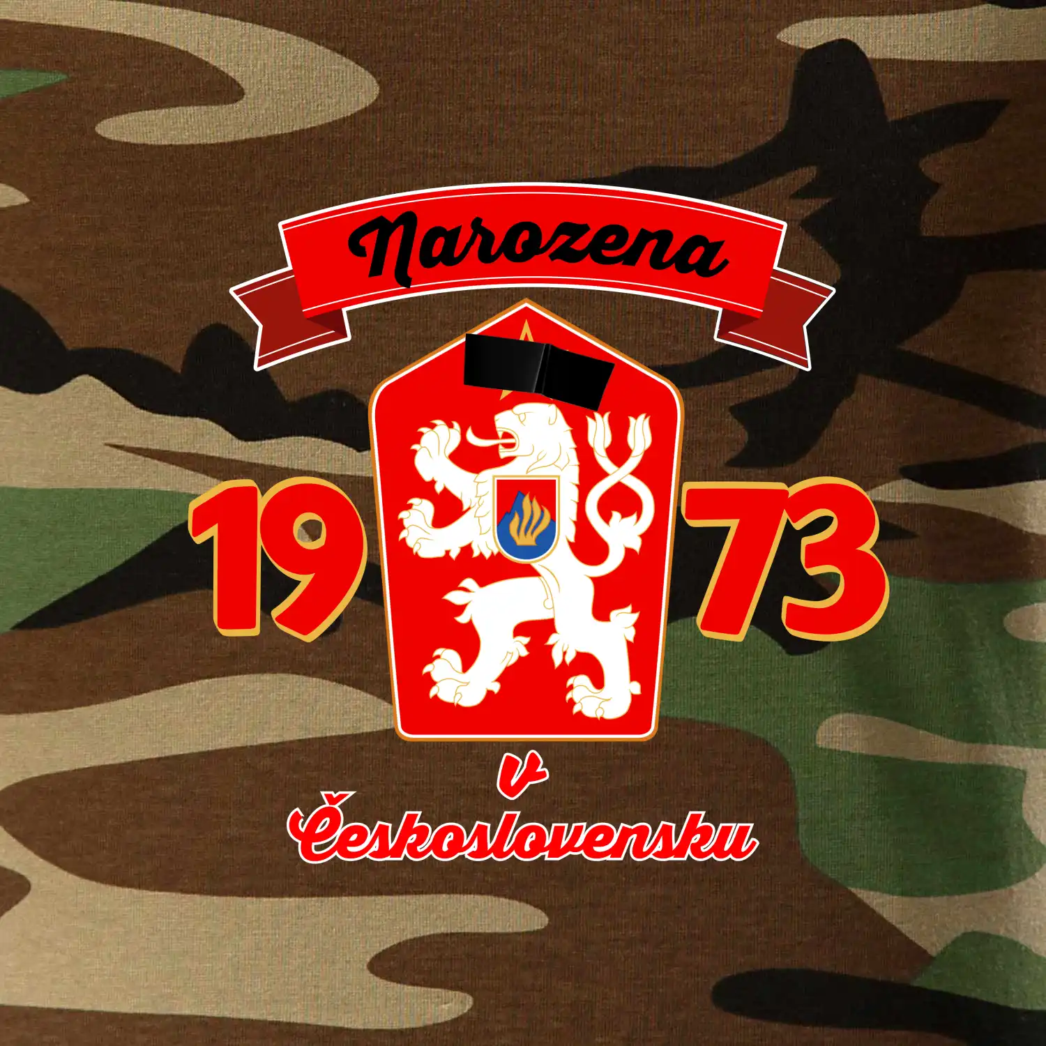 Narozena v Československu - Přelepený znak 1973