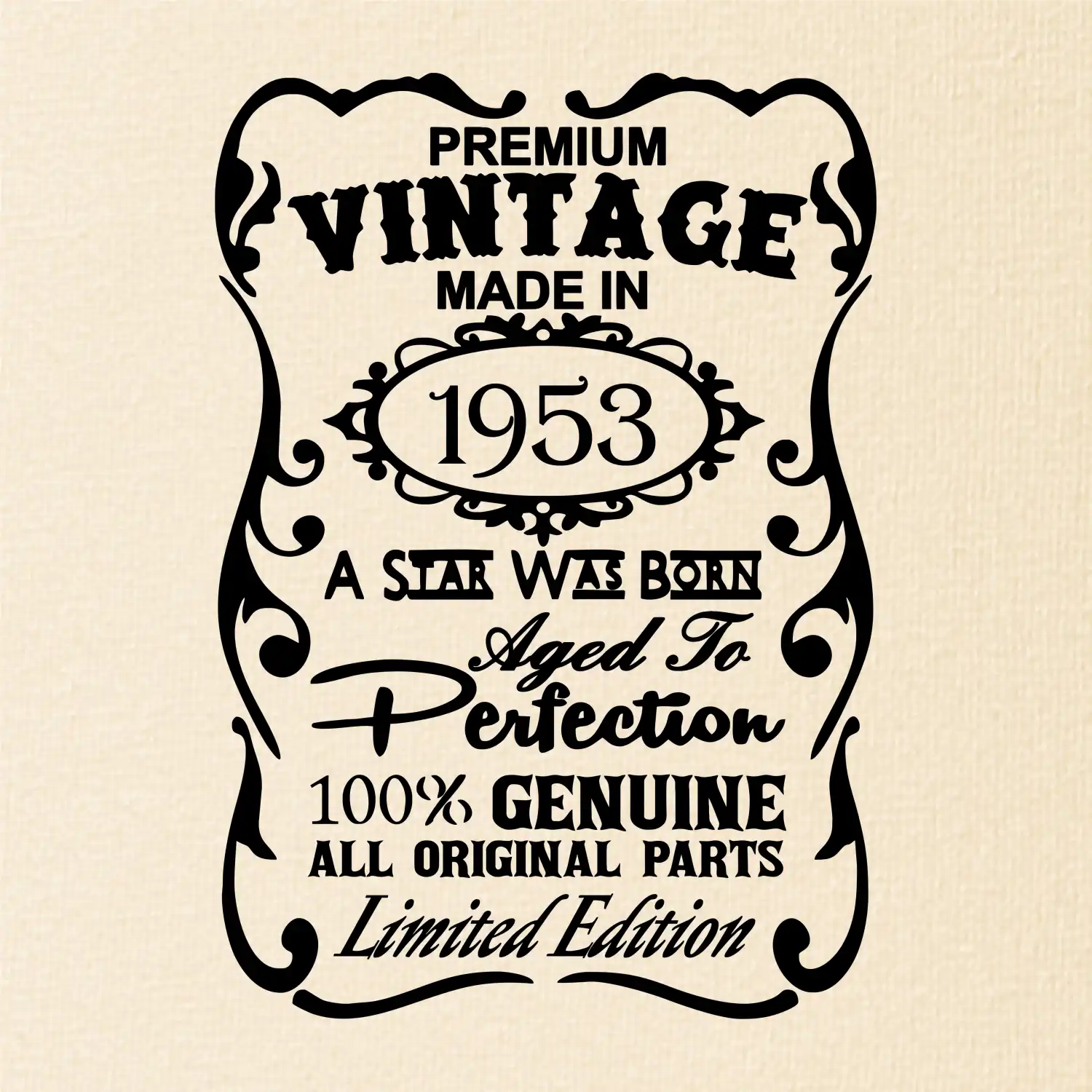 Vintage Etiketa - 1953