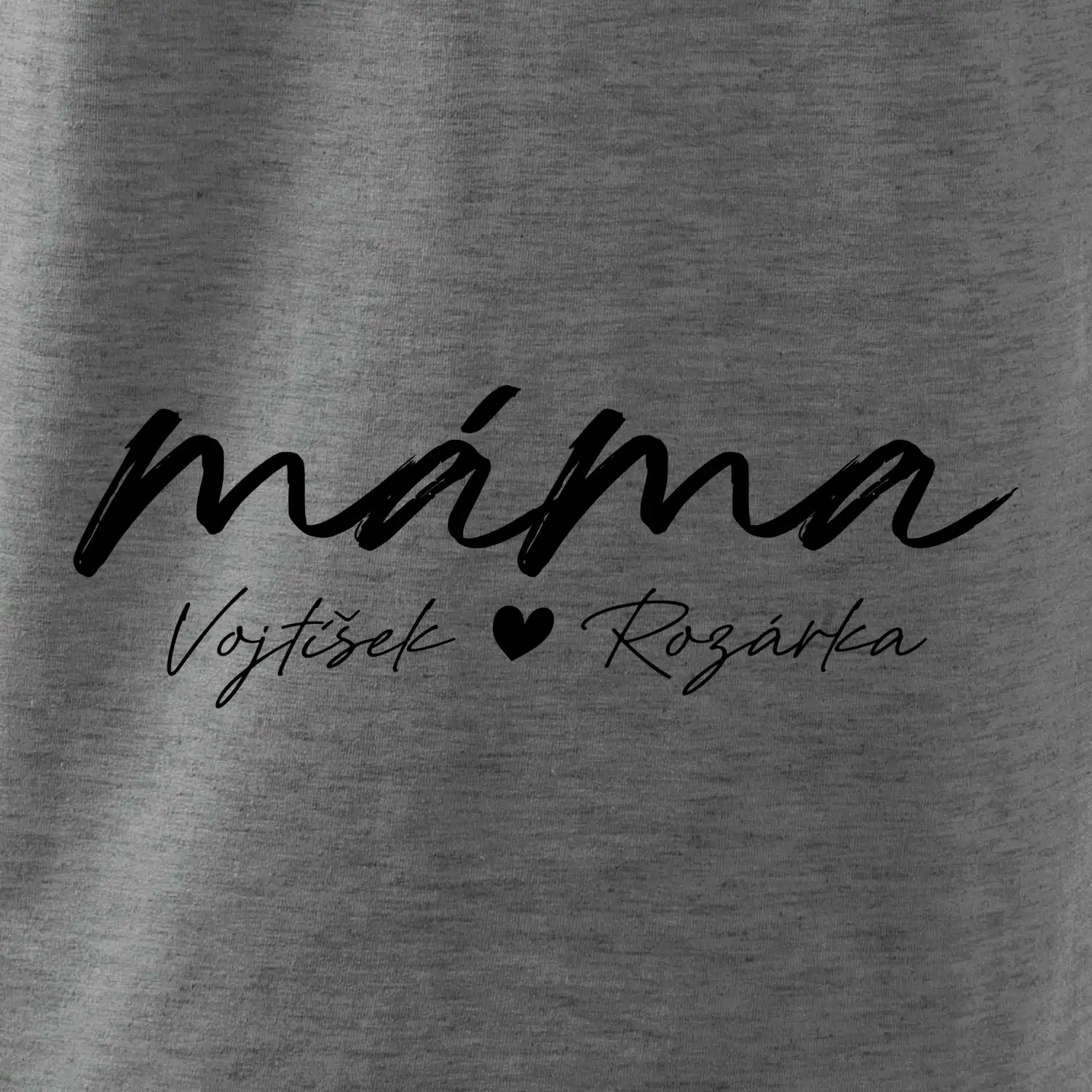 Triko máma psací se jmény dětí