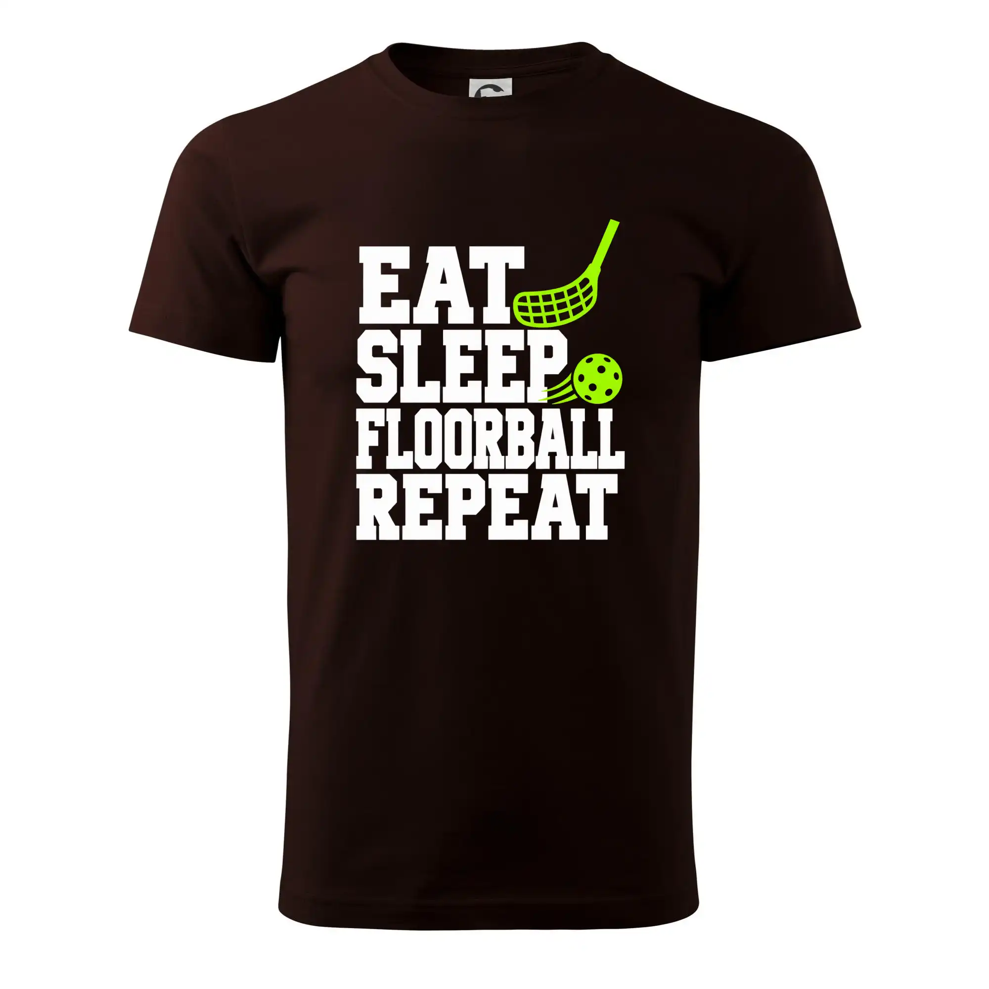 Eat Sleep Floorball Repeat - zelená hokejka