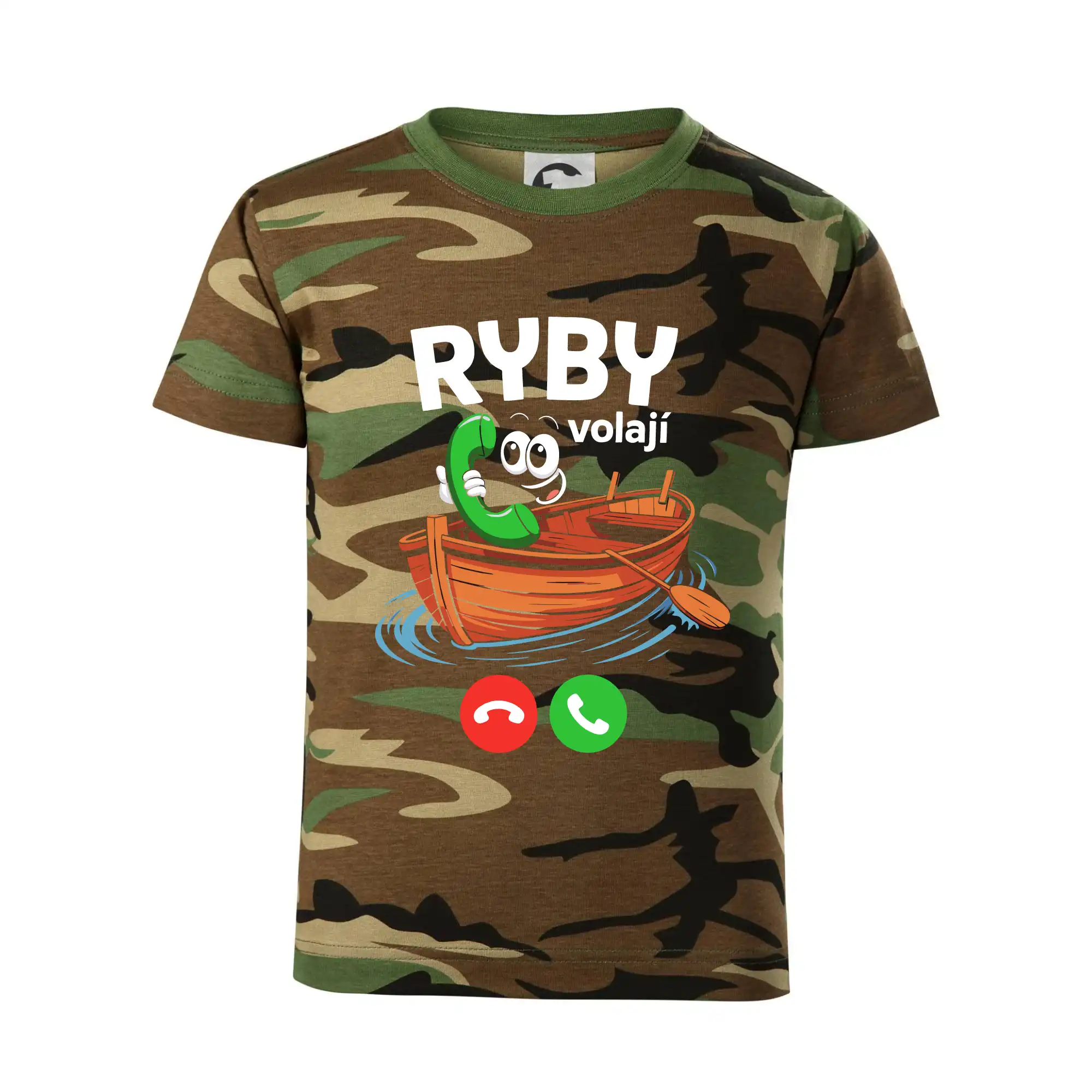 Karikatura ryby volají
