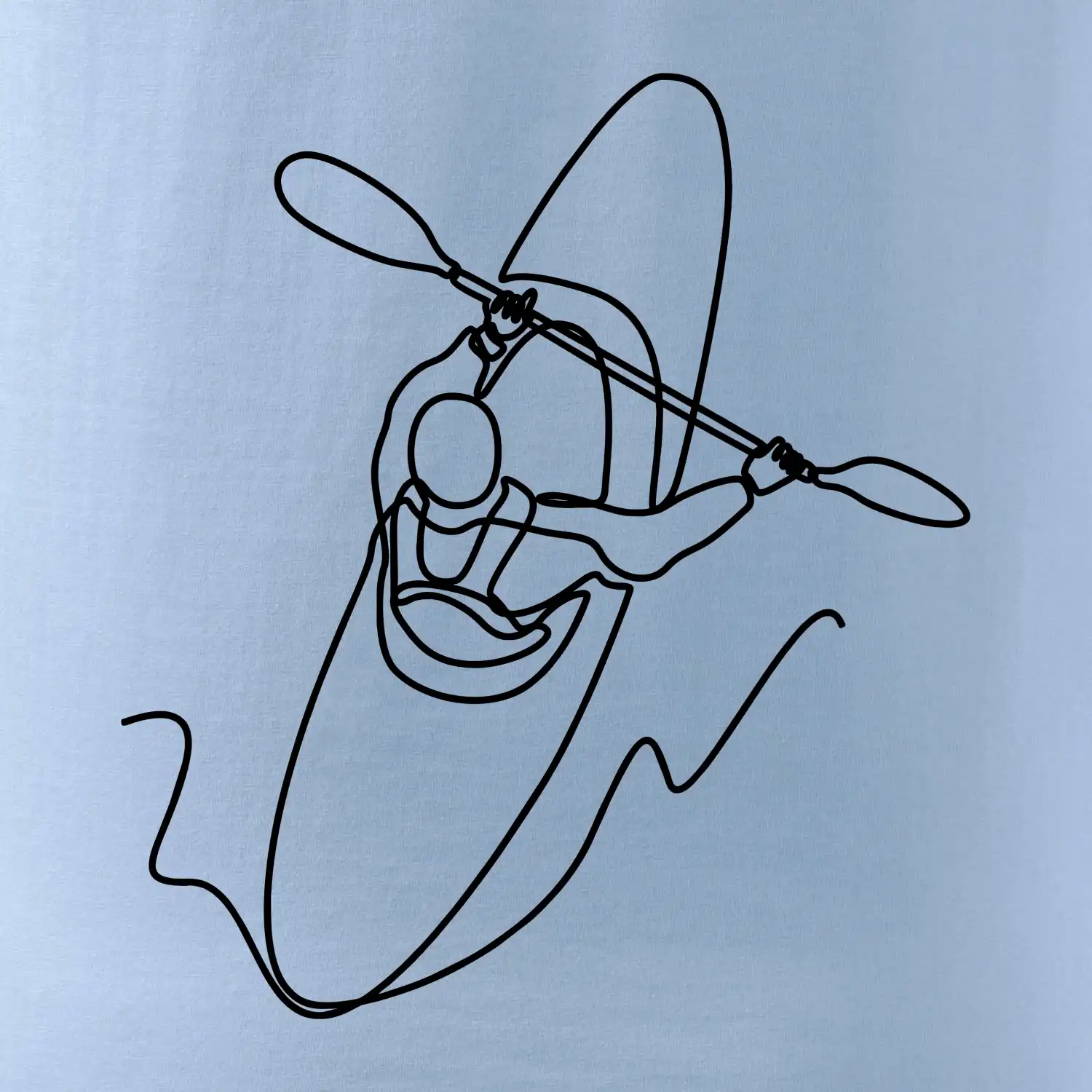 Kajak  ze shora jedním tahem