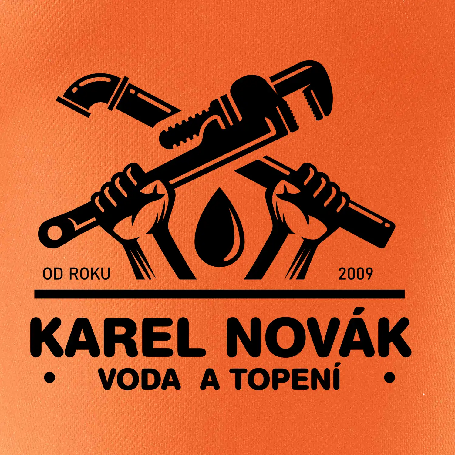 Instalatér - Překřížené klíče vlastní nápis