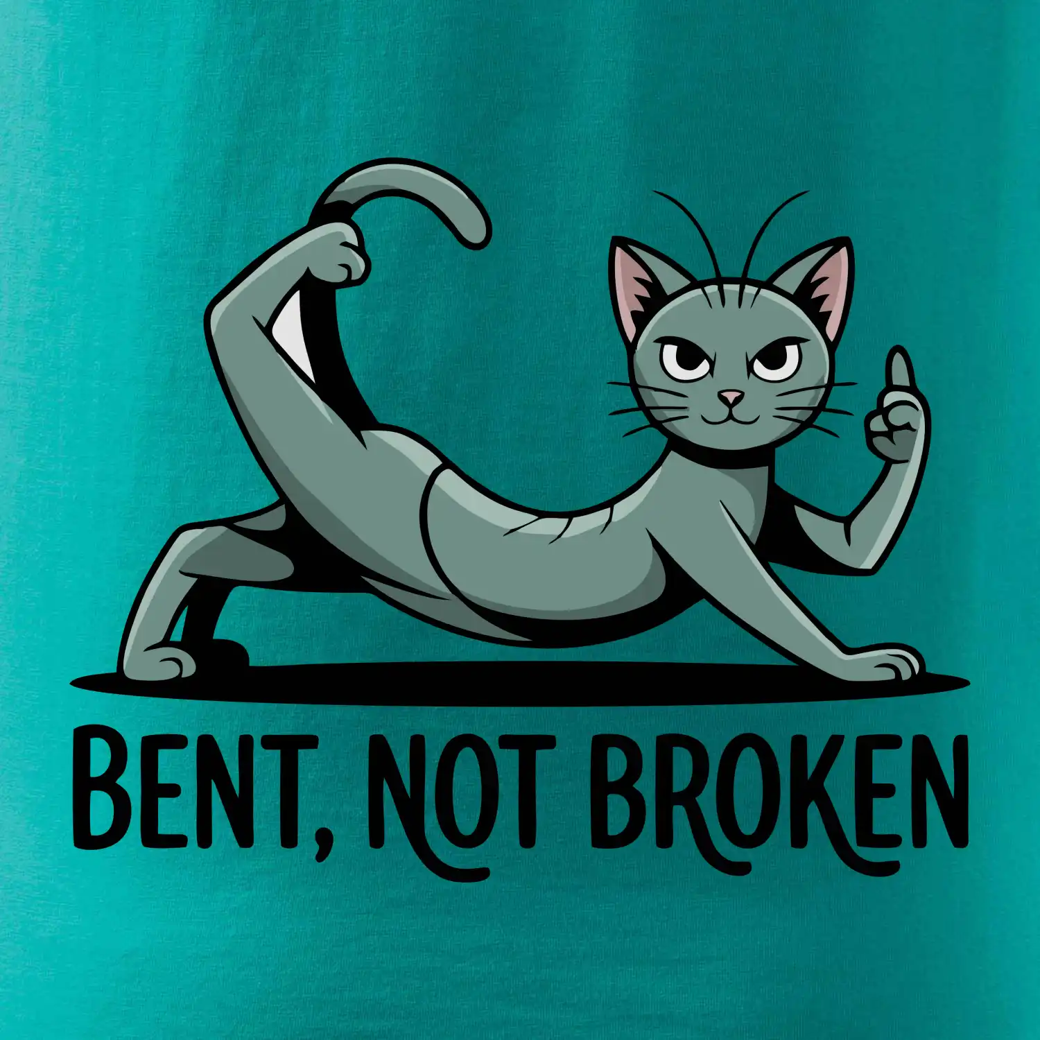 Bent, not broken zelená kočka