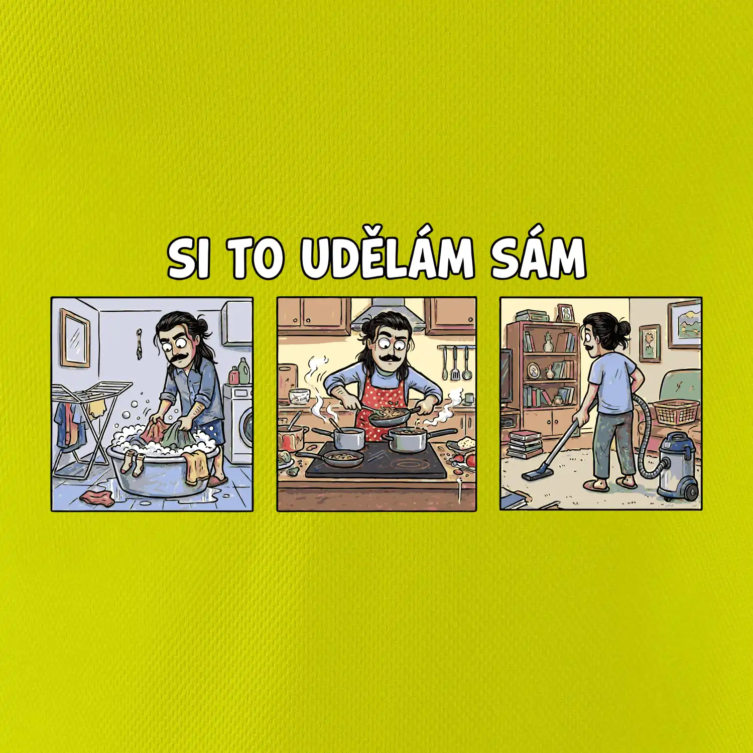 Si to udělám sám - dlouhé vlasy a knír