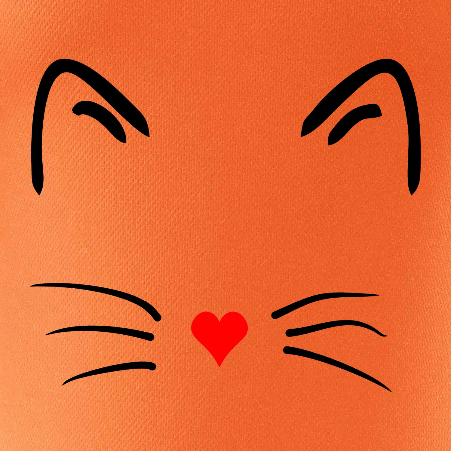 Kočka - srdce místo nosu