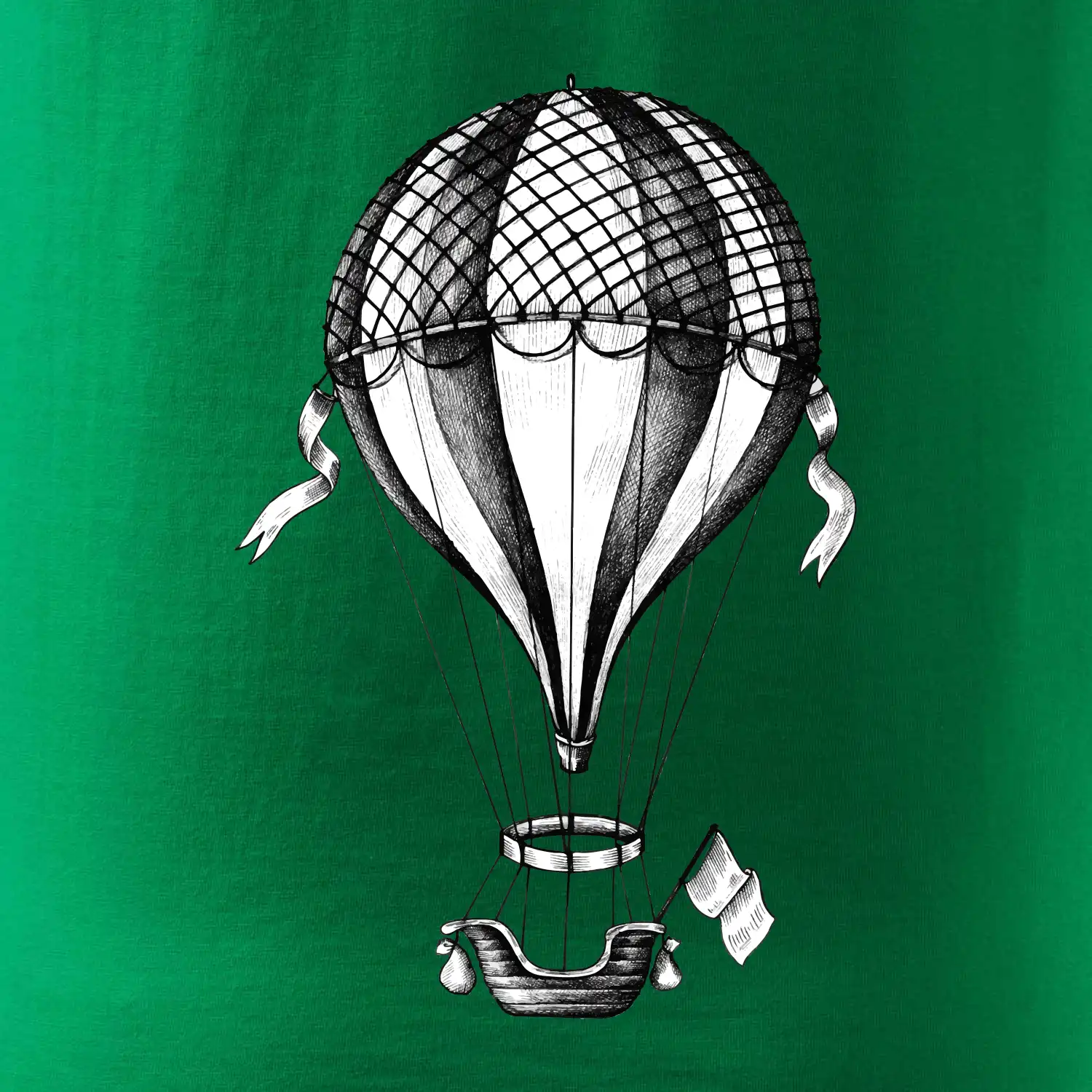 Horkovzdušný balón  kreslený