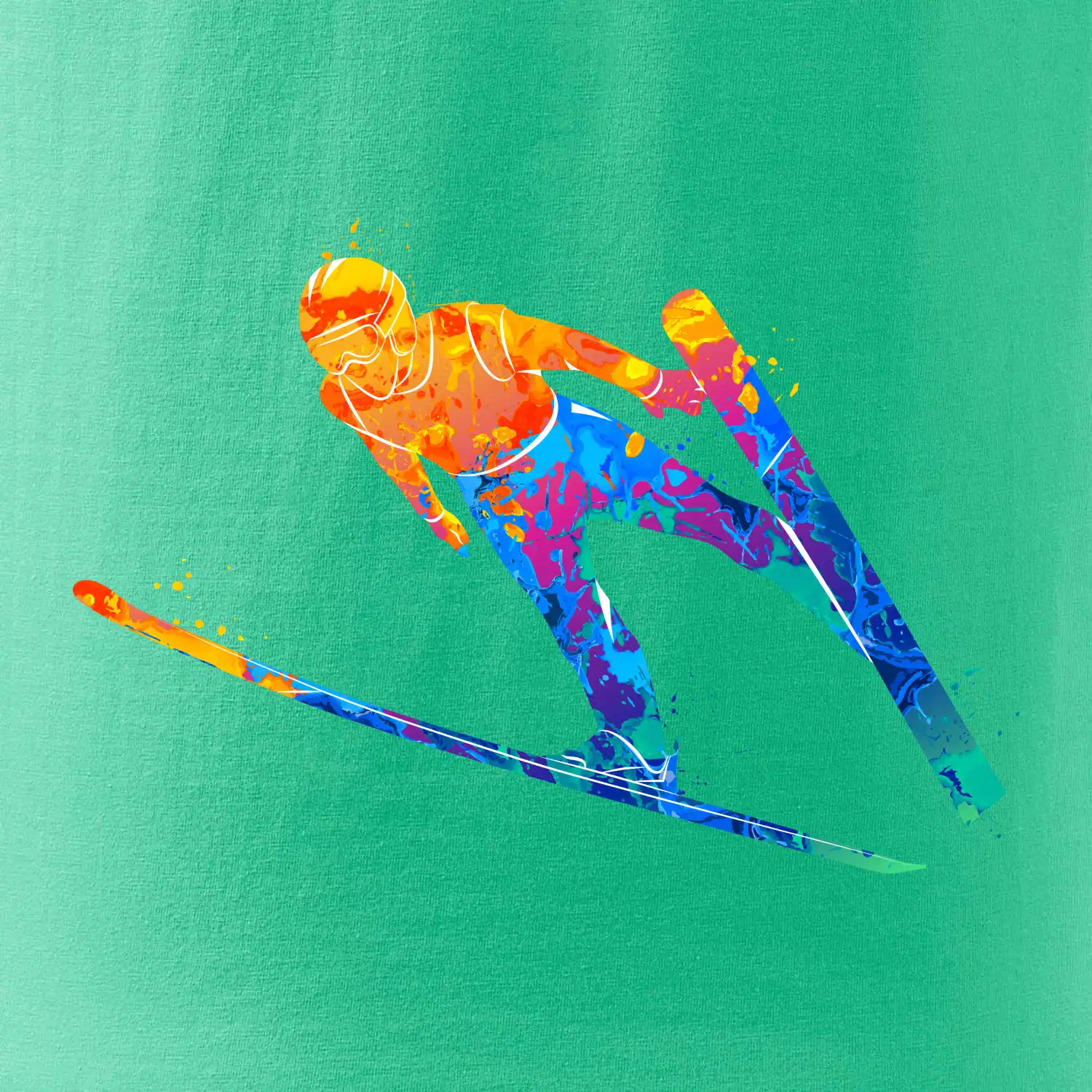 Skokan na lyžích splash