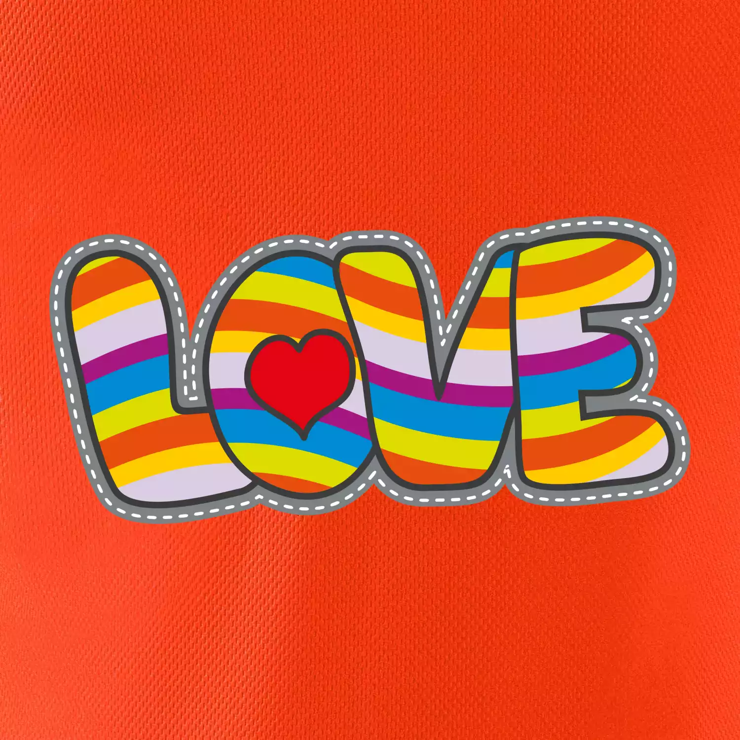 Love nápis duhový