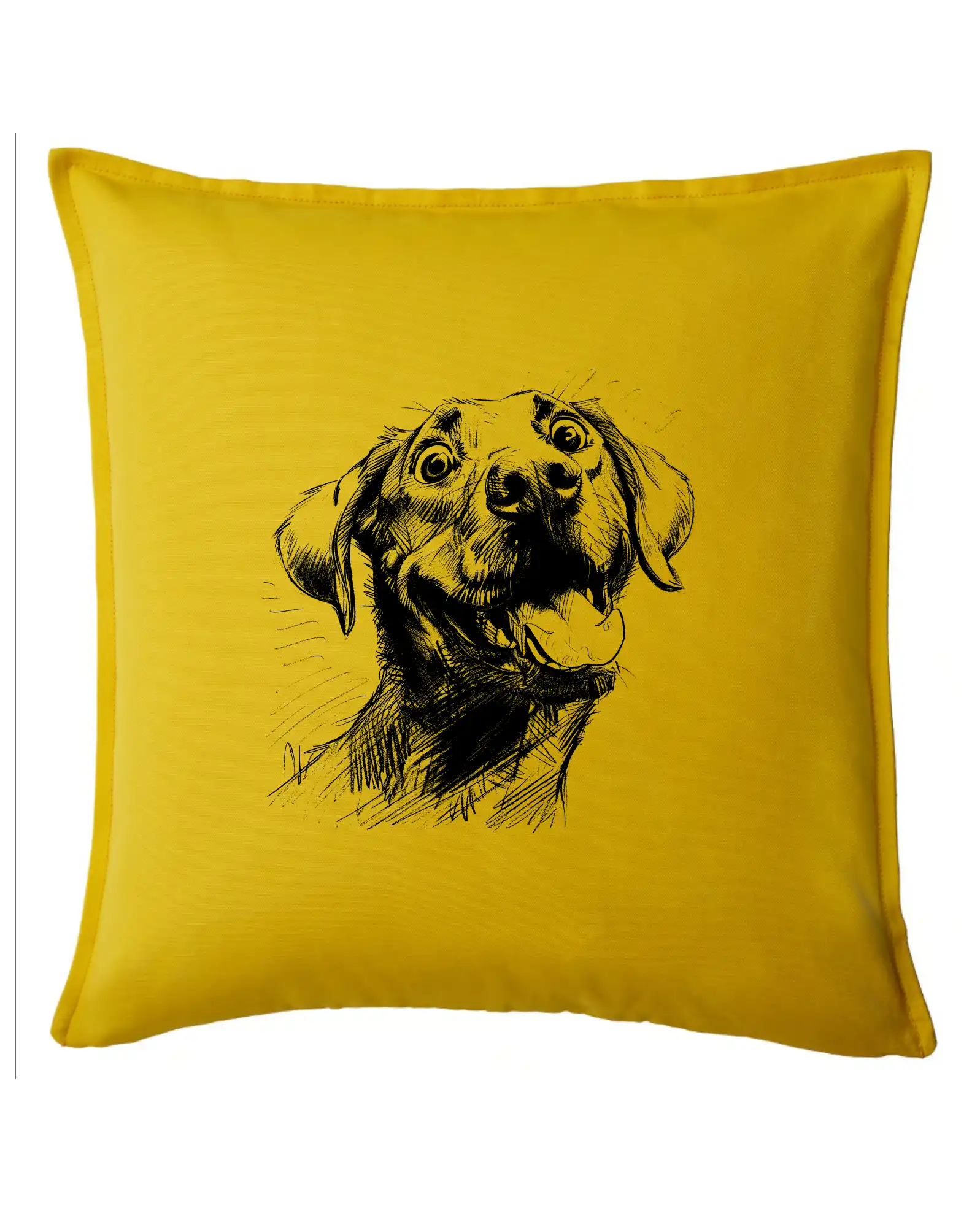 Černobílá karikatura Labrador světlý